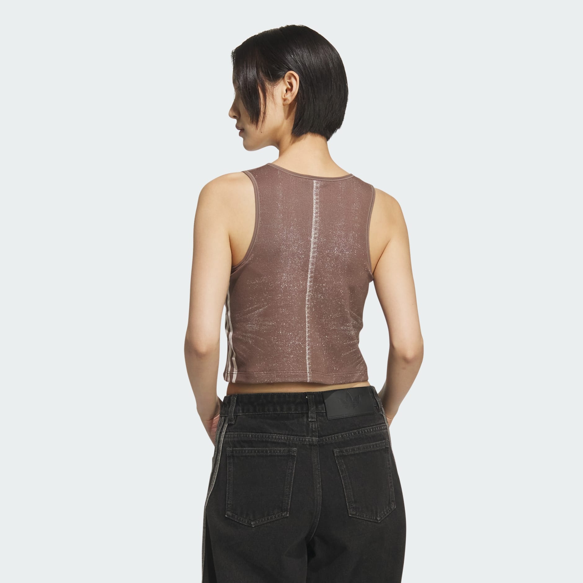 Fake Denim Padded Tank Top