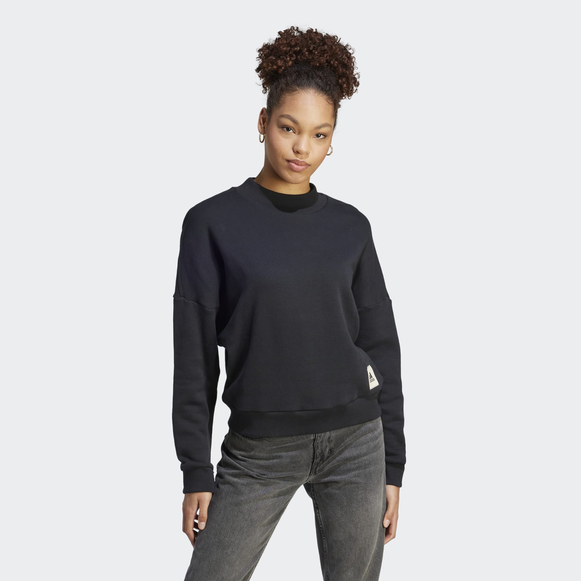 Women's Clothing - Lounge French Terry Sweatshirt - Black