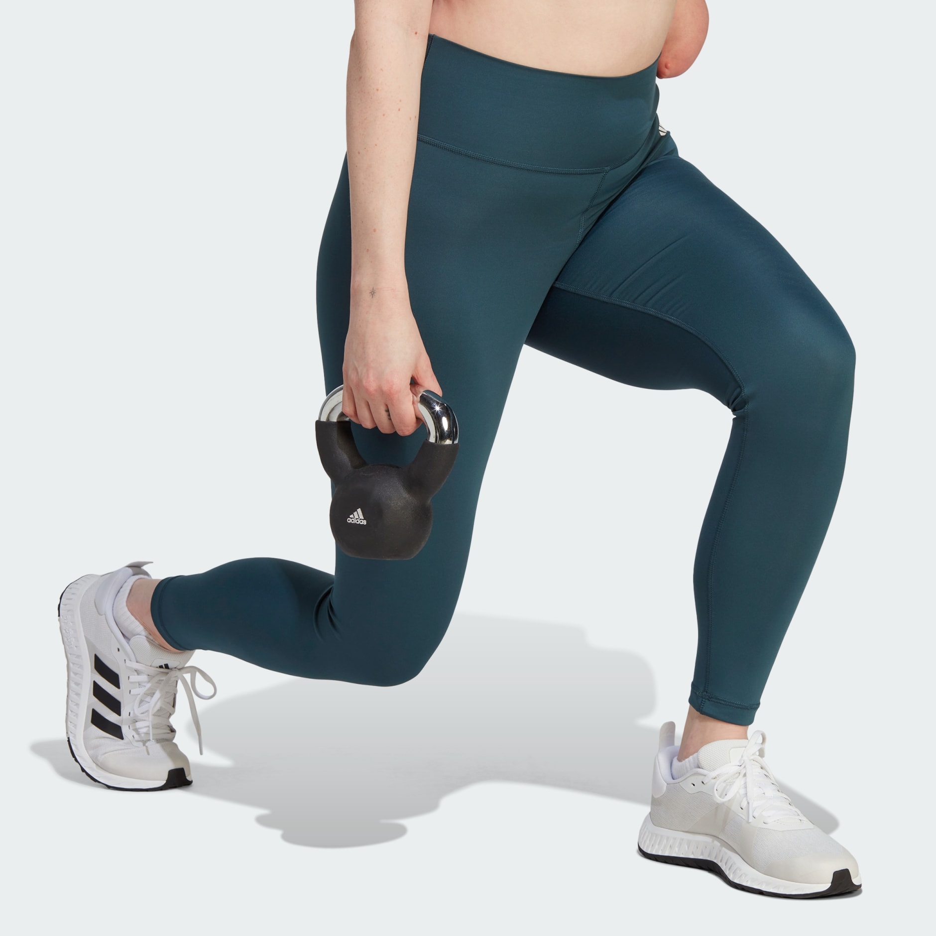 adidas Training Essentials High-Waisted 7/8 Leggings - Turquoise