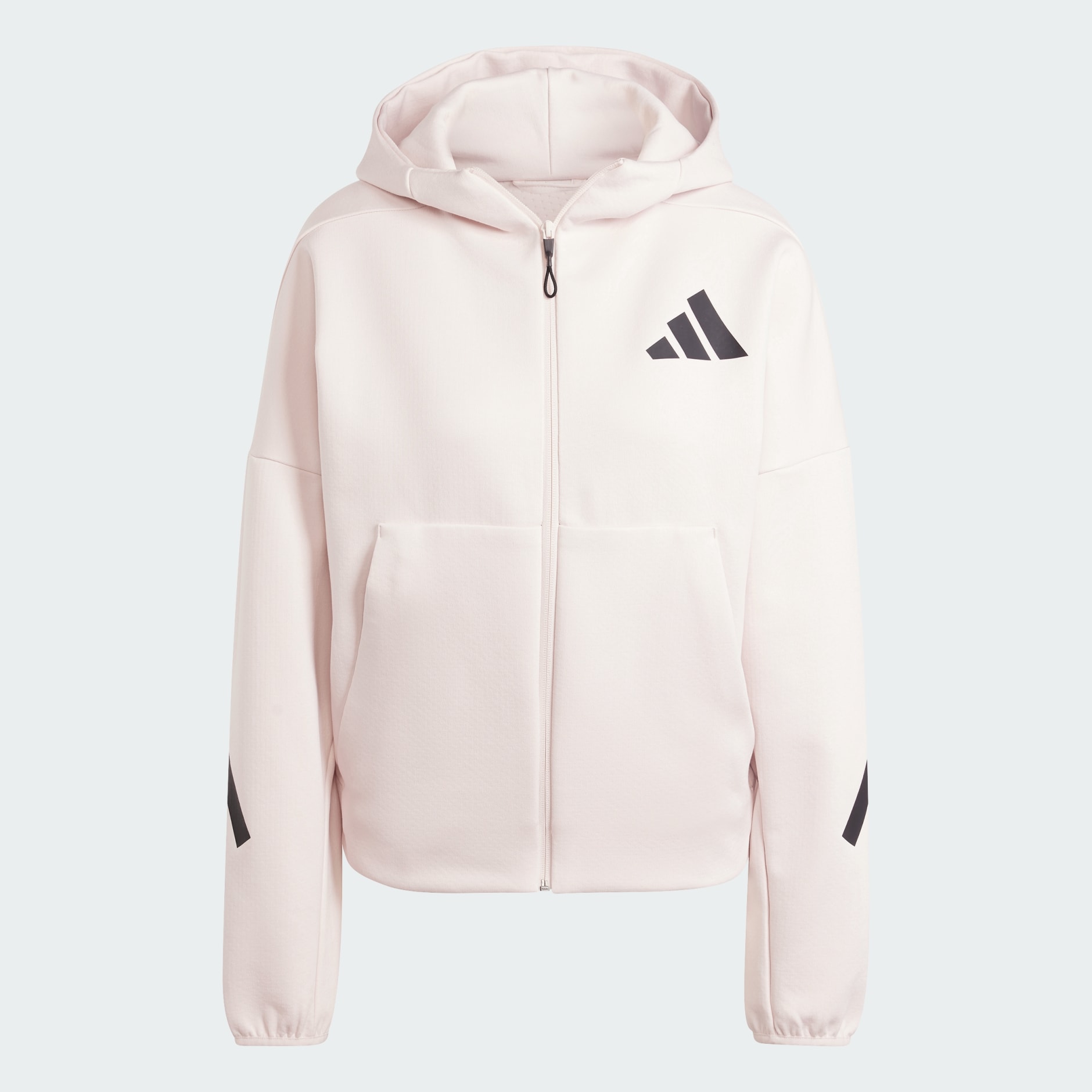 Adidas pink zip up hoodie on sale