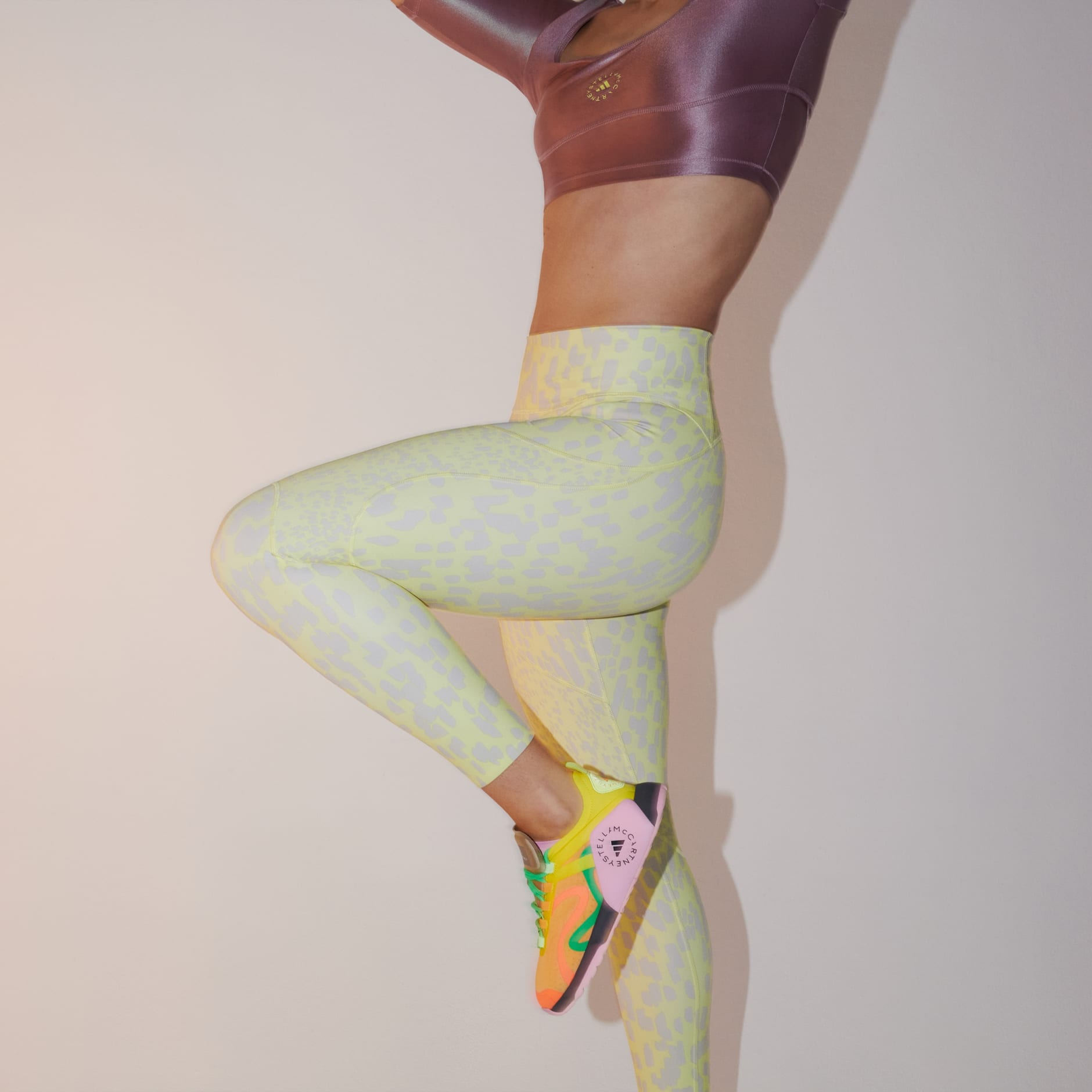 adidas by Stella McCartney True Purpose Training Leggings in Solar Yellow