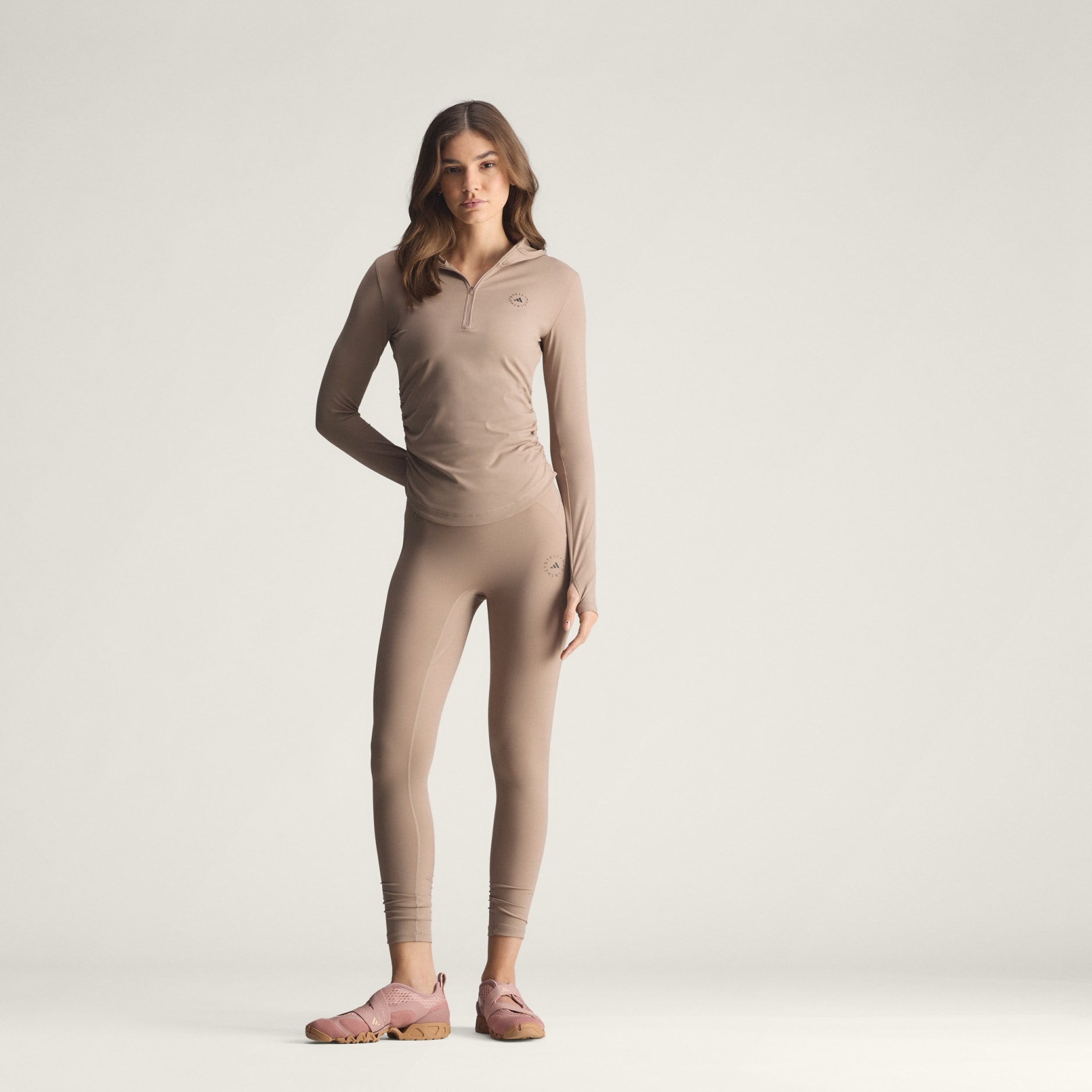 adidas by Stella McCartney Studio Ruched Long Sleeve Top