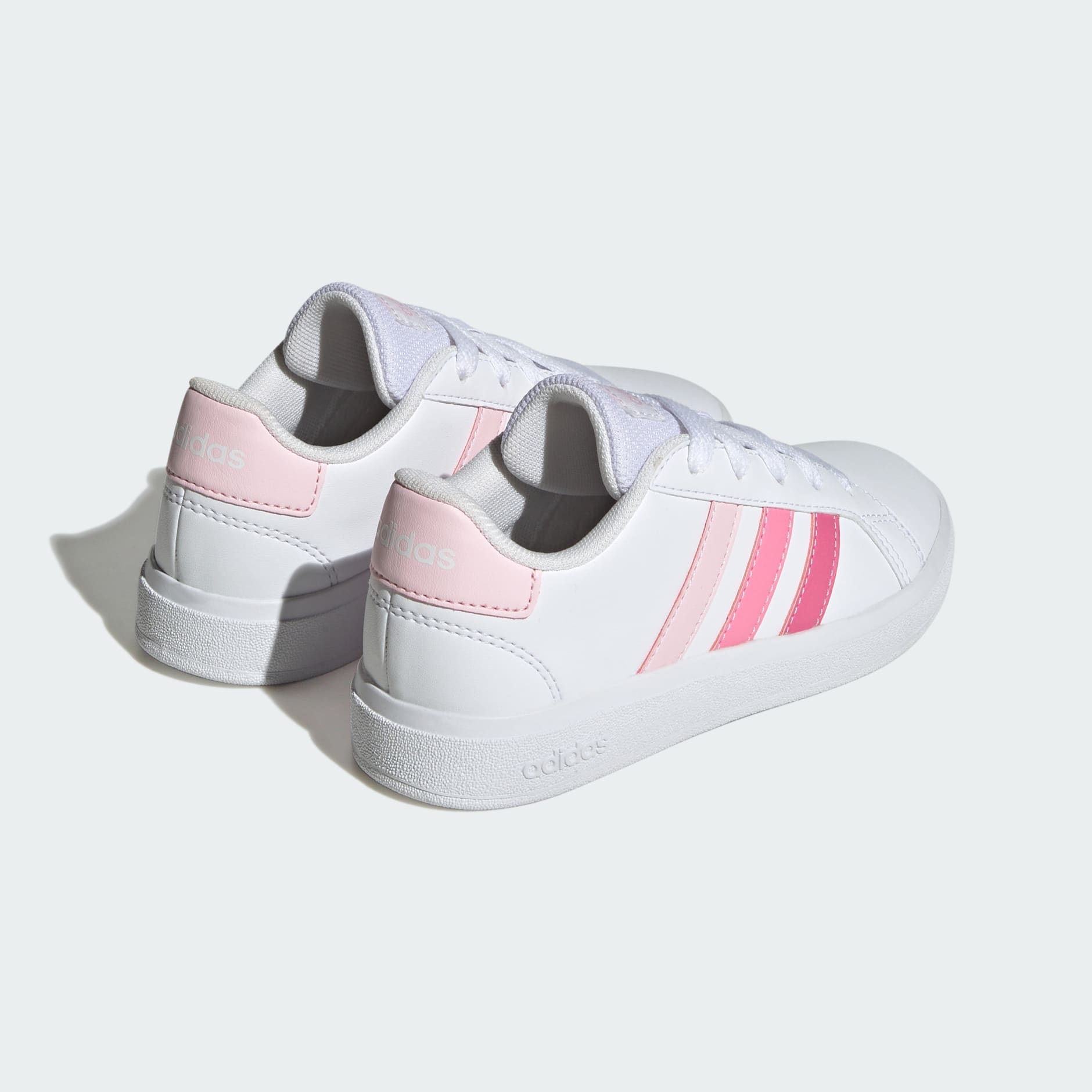 Shoes - Grand Court Lifestyle Tennis Lace-Up Shoes - Pink | adidas ...
