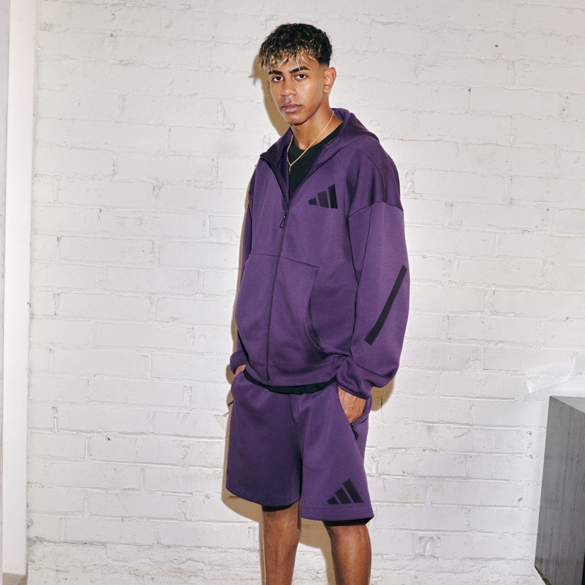 Clothing - Z.N.E. Full-Zip Hooded Track Jacket - Purple | adidas Oman
