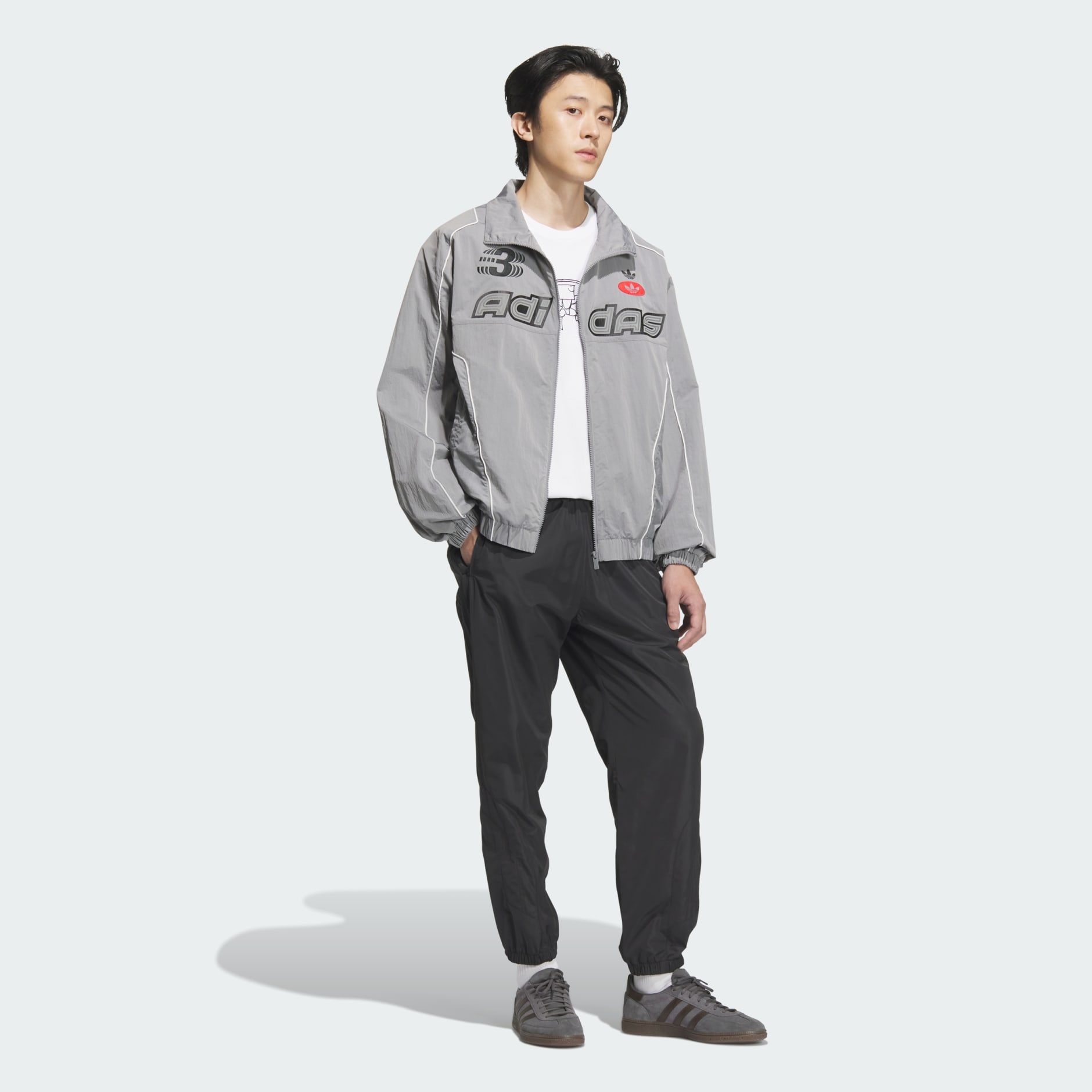 Racing V-Day Woven Jacket - Grey | adidas Hong Kong