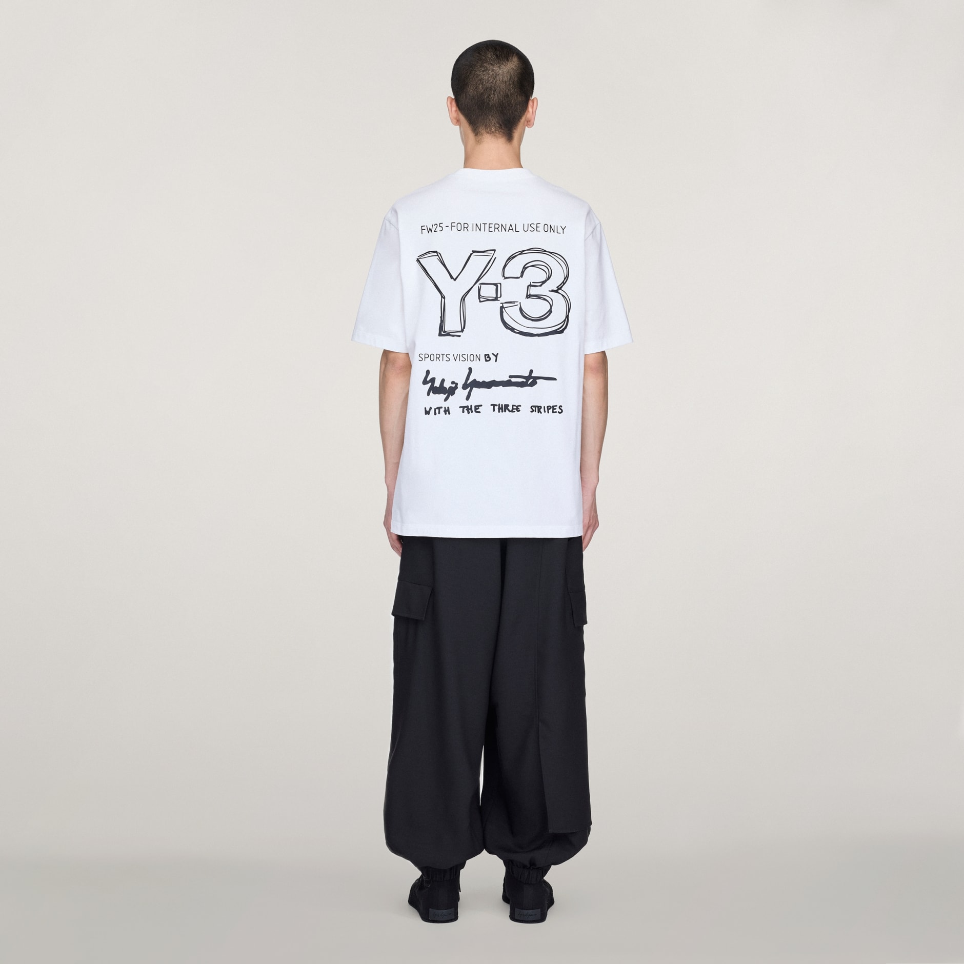 Tシャツ・カットソー Y-3 FW25 White cotton t-shirt (KB2607 COREWHITE) Clothing - Y-3 Short Sleeve Tee - White | adidas Qatar