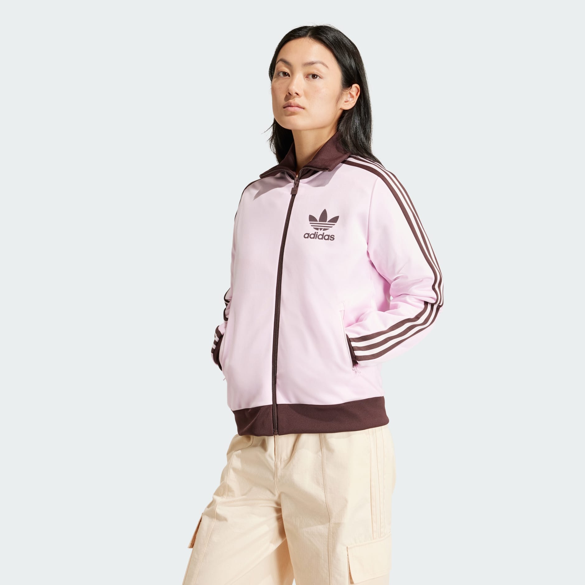 Pink adidas superstar jacket best sale