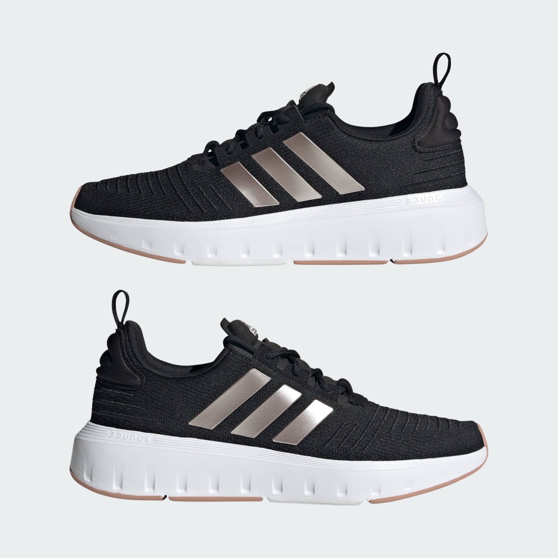 Adidas swift run knit best sale black shoes