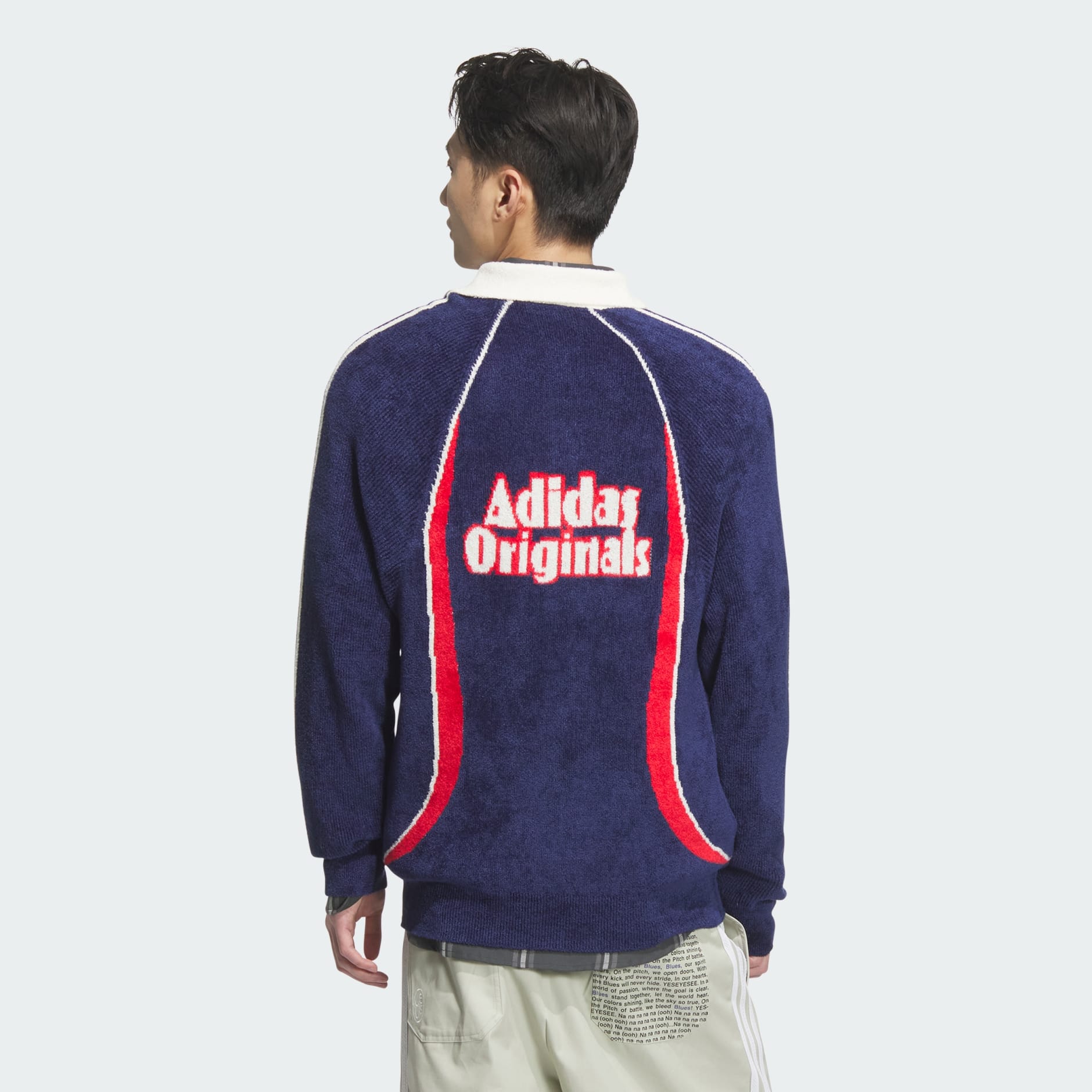 【adidas】RETRO REMIX POLO SWEATSHIRT スウェットシャツ Retro Remix Polo Sweater - Blue | adidas Hong Kong
