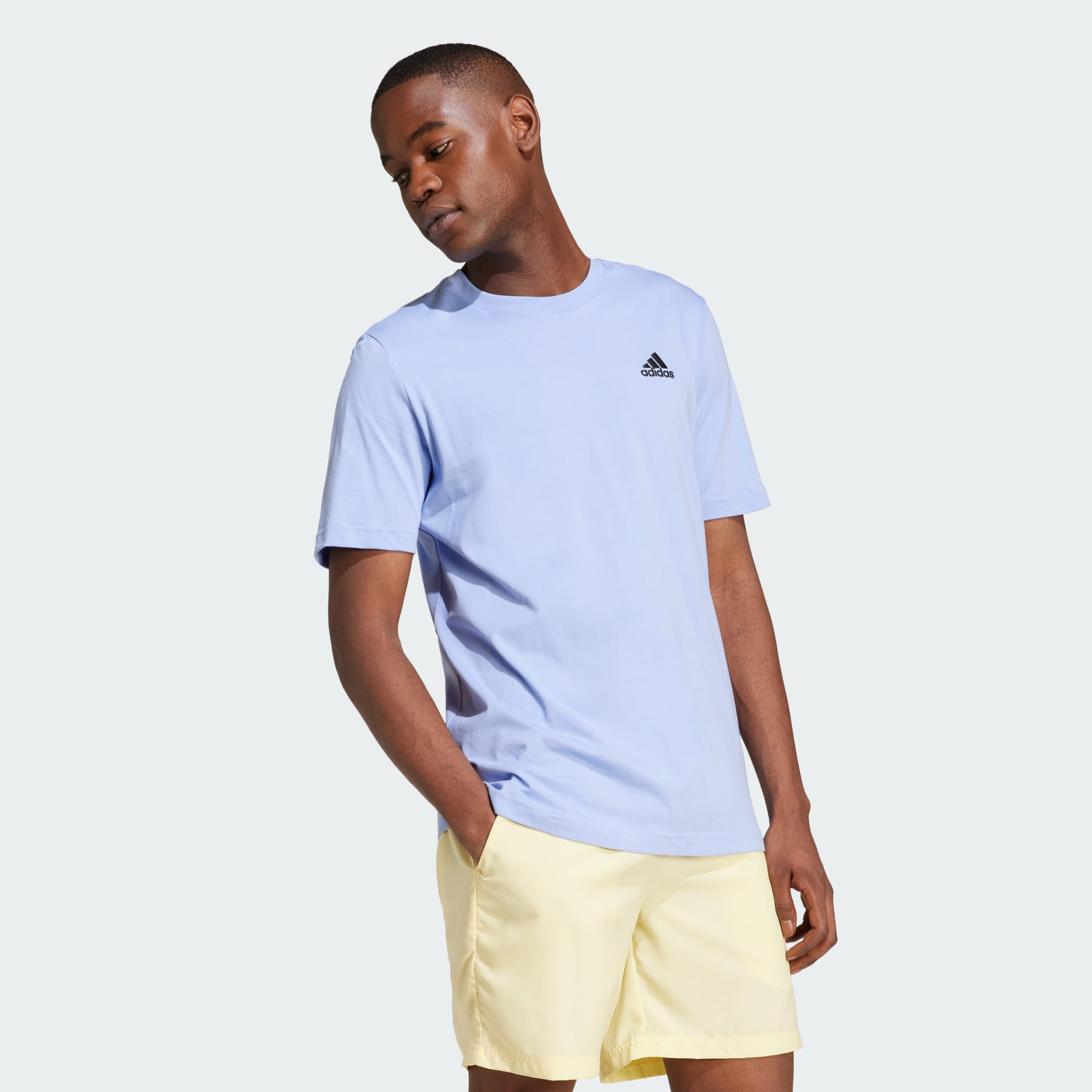 Essentials Single Jersey Embroidered Small Logo Tee
