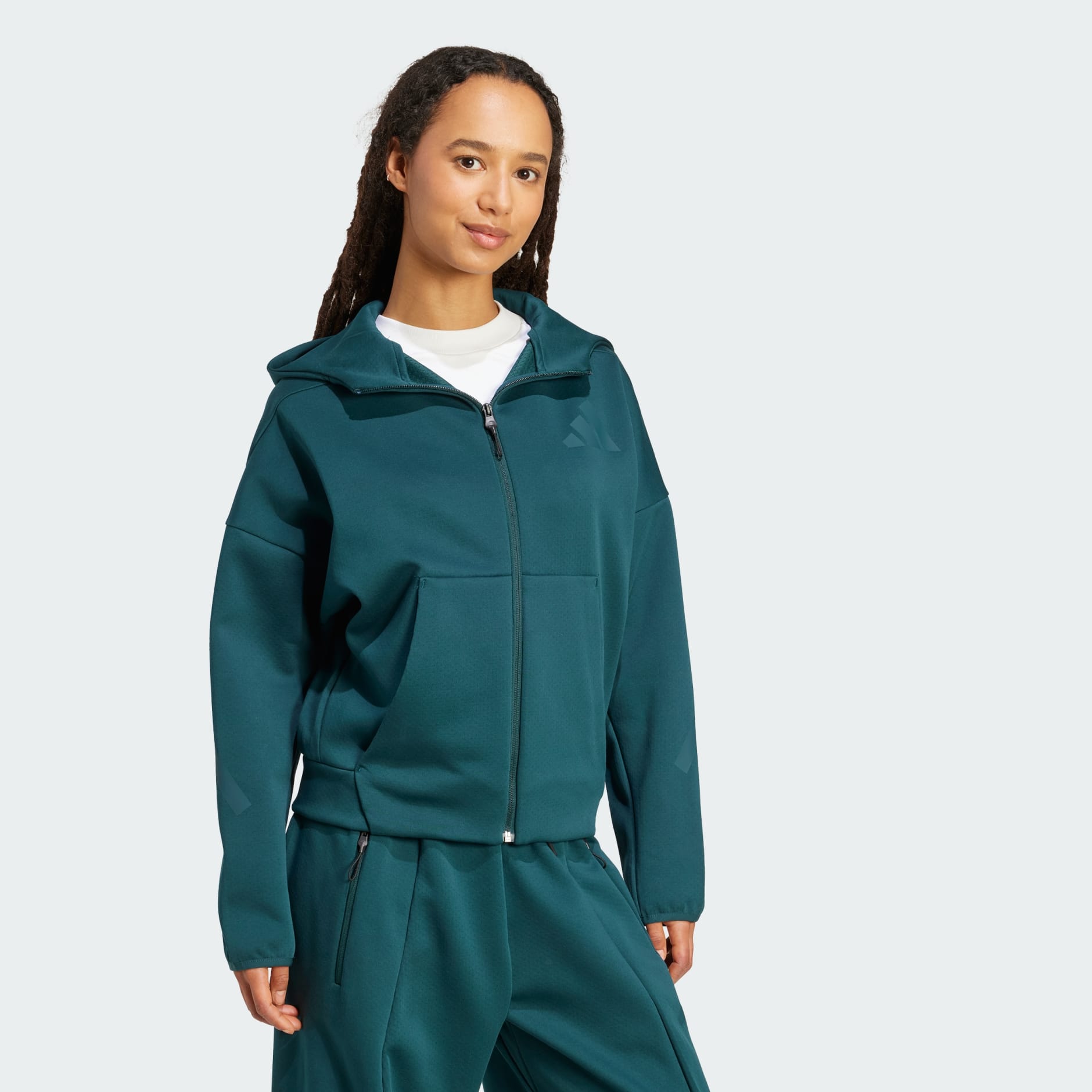 NEW MEN'S ADIDAS ORIGINALS ZX ITASCA TREFOIL 1/4 ZIP HOODIE