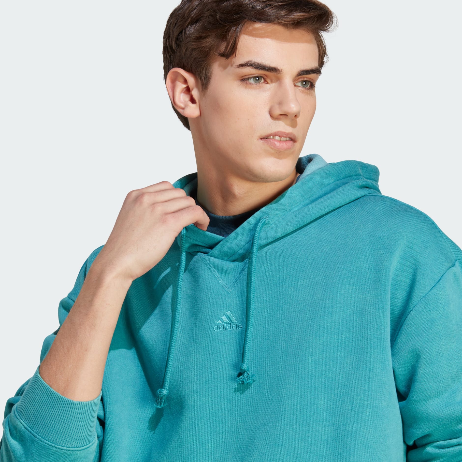 adidas ALL SZN Garment-Wash Hoodie - Turquoise | adidas GH