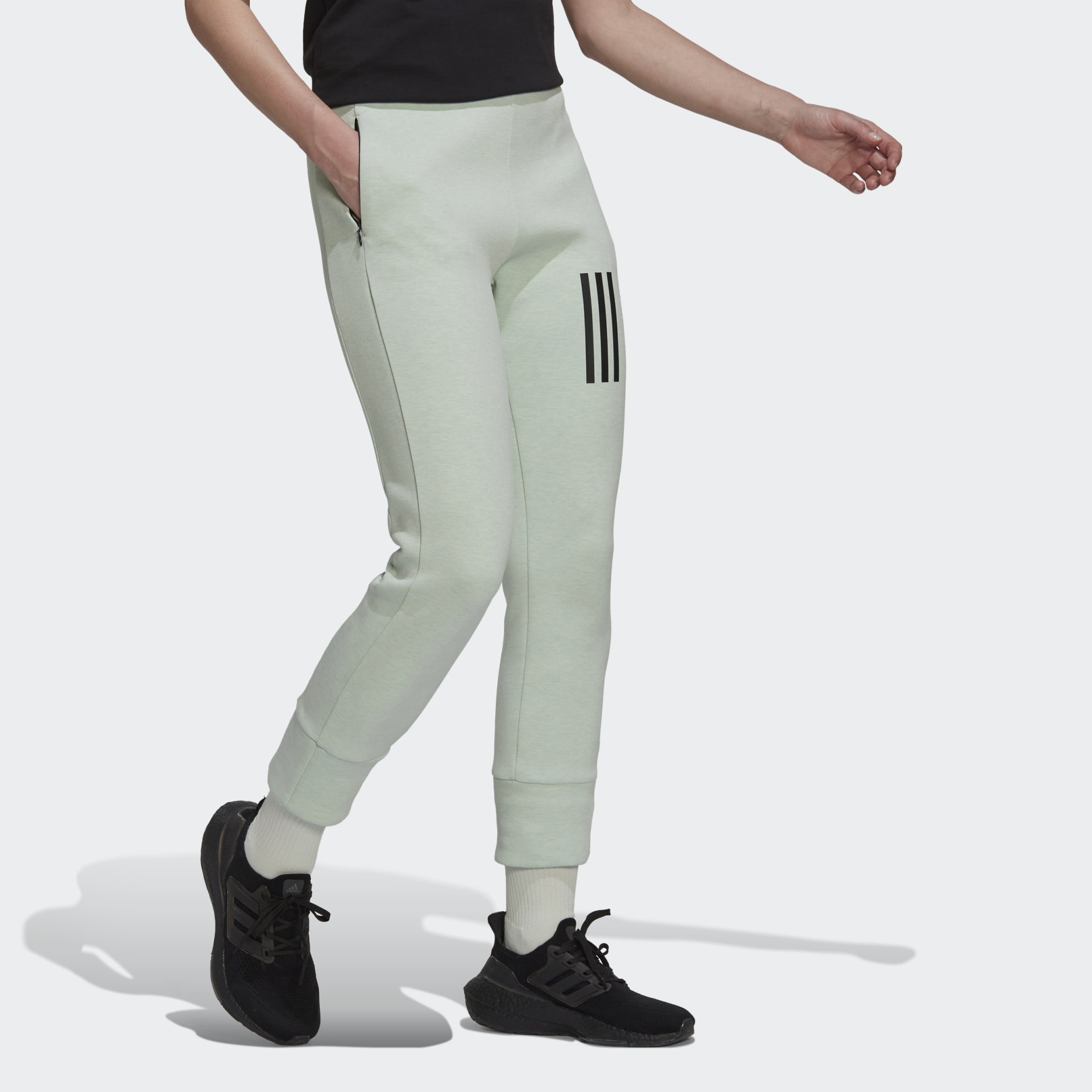 adidas Mission Victory Slim-Fit High-Waist Pants - Green | adidas UAE