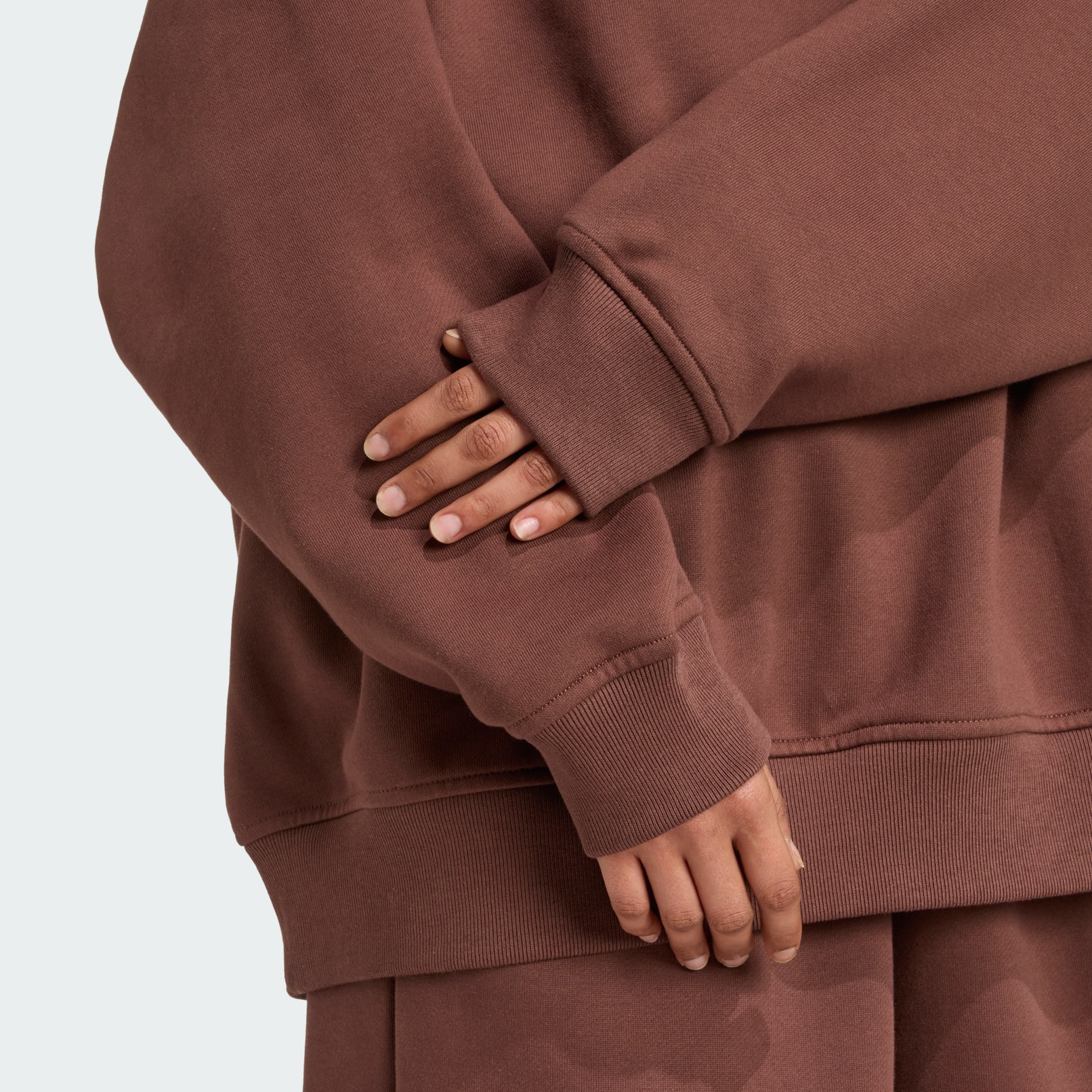 Hanorac supradimensionat cu guler rotund Essentials Linear