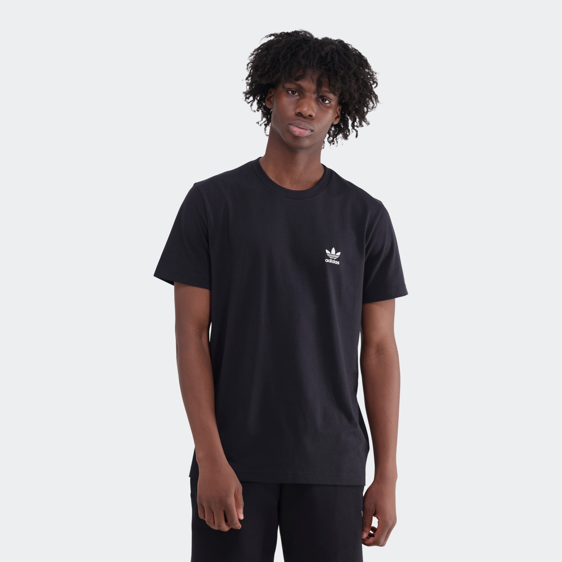 Clothing Trefoil Essentials T Shirt Black adidas South Africa