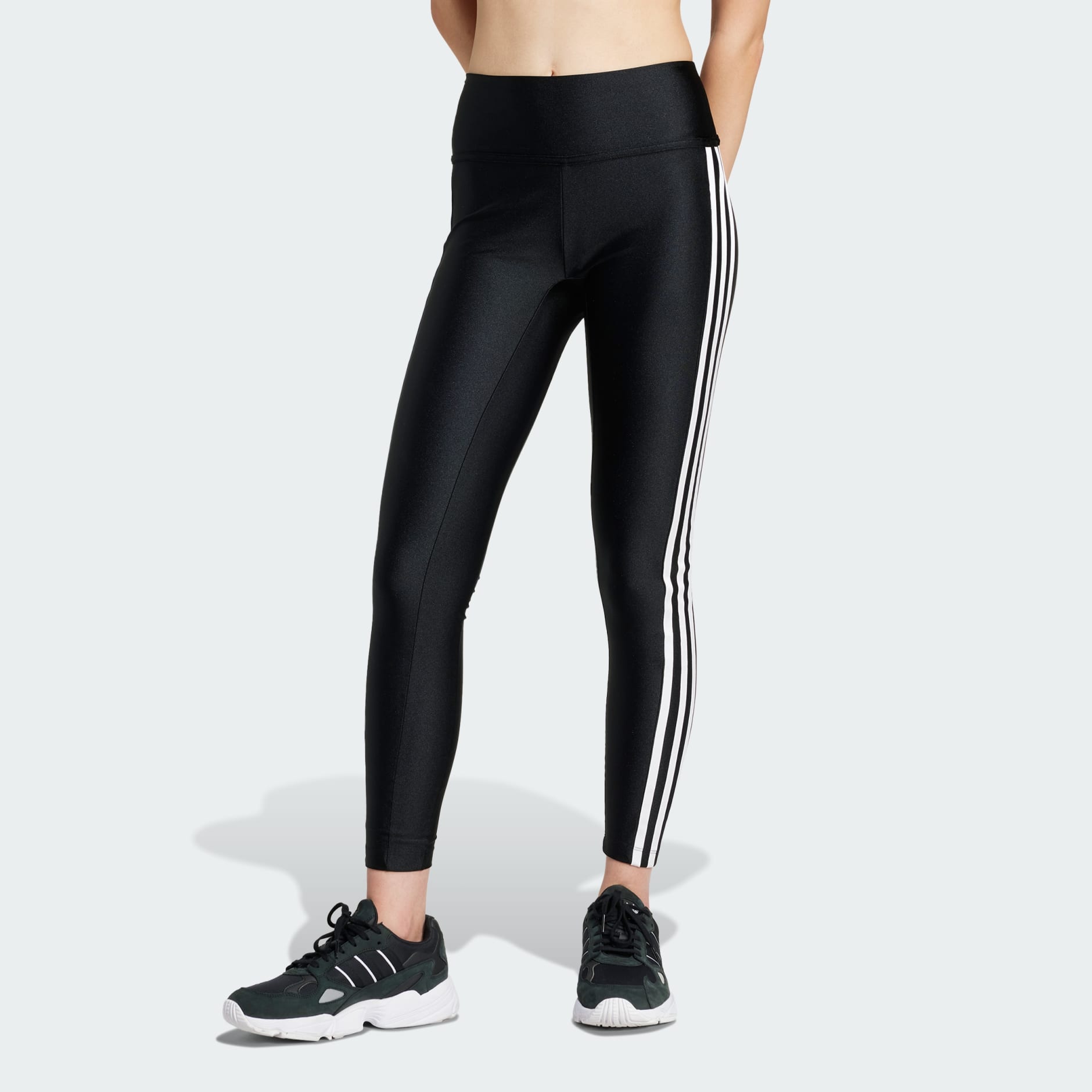 adidas Originals Adidas Training Plus 3 Stripe Side Panel legging Shorts in  Black | Lyst