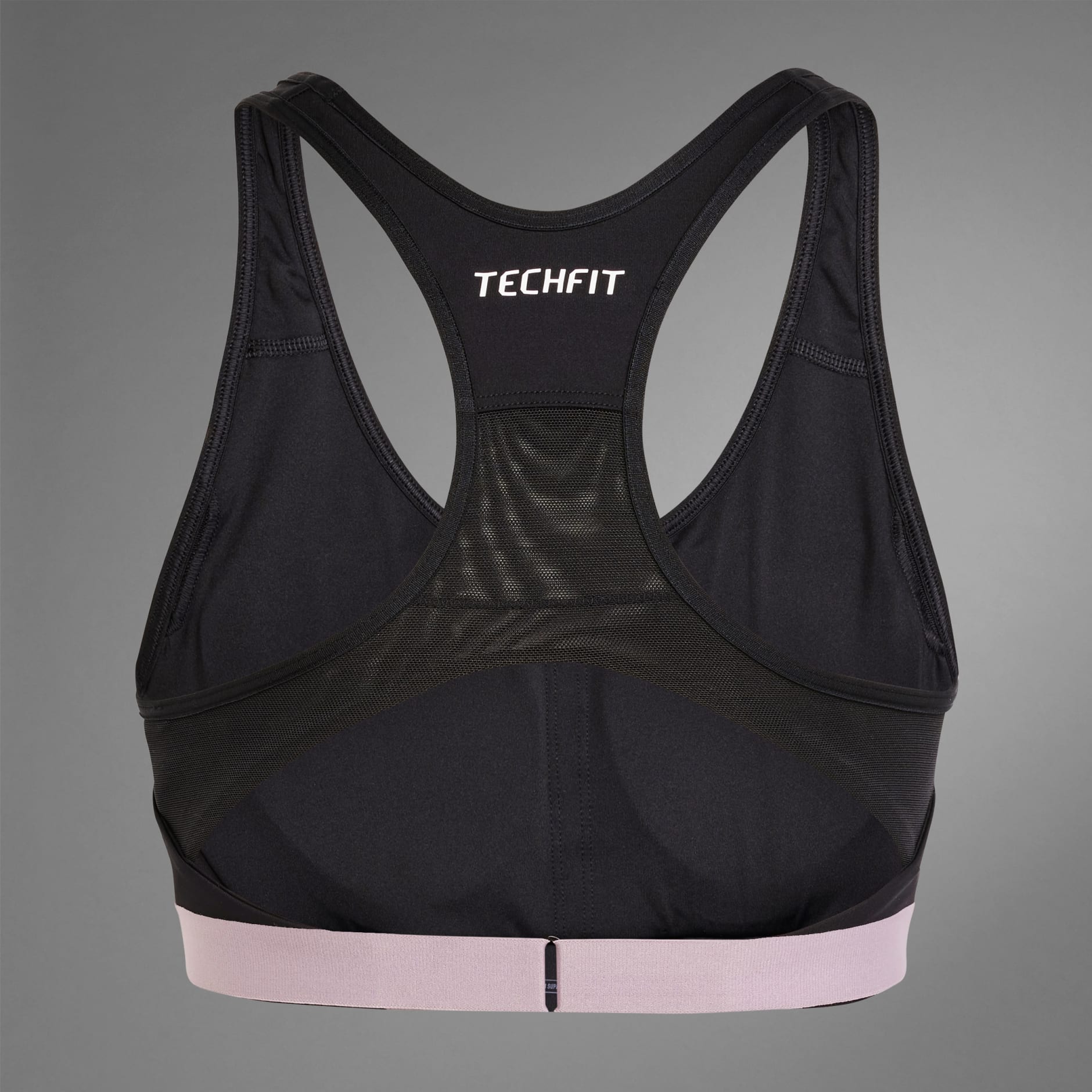 Clothing TECHFIT Medium Support Adjuster Bra Black adidas South Africa