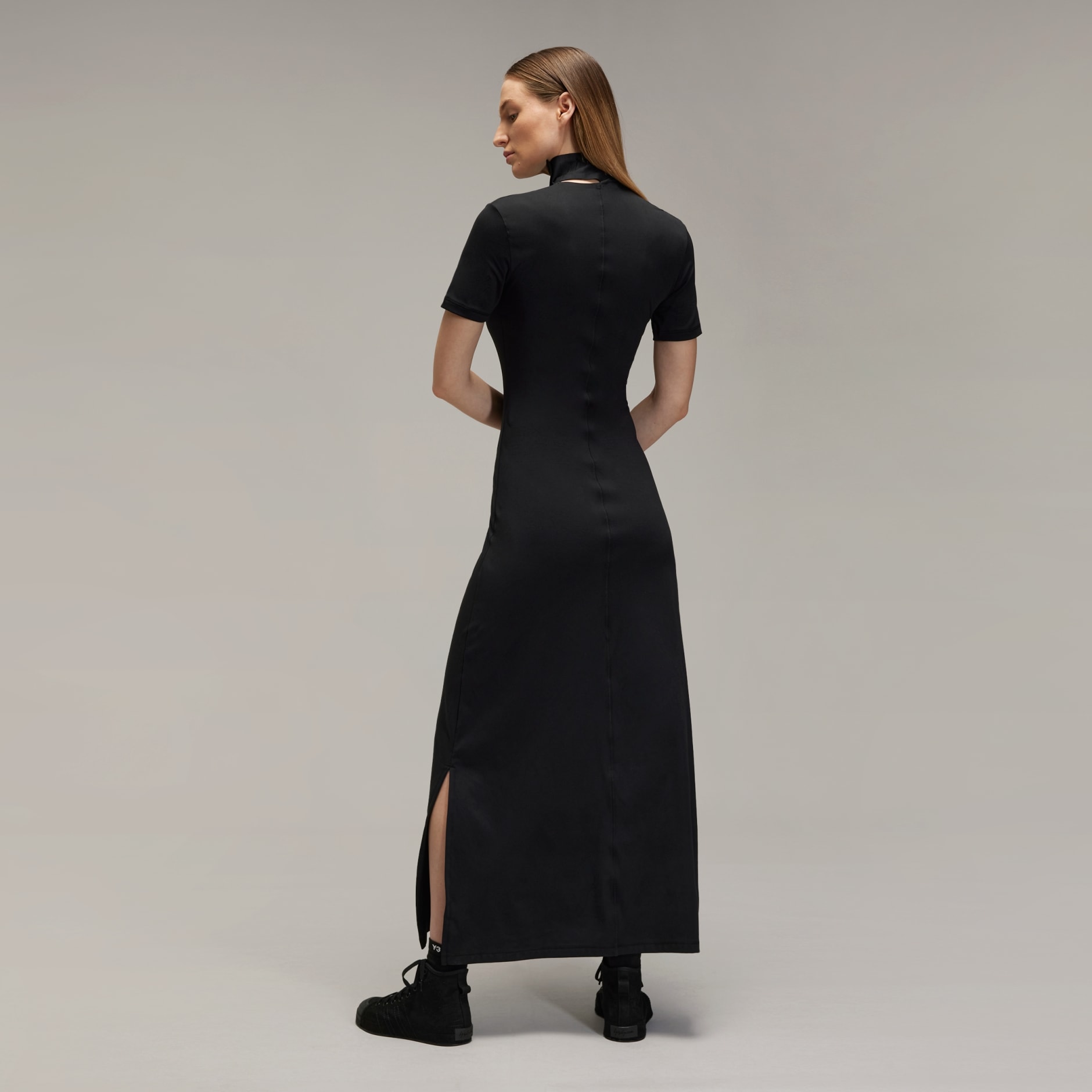 Y-3 Fitted Neck Closure Dress