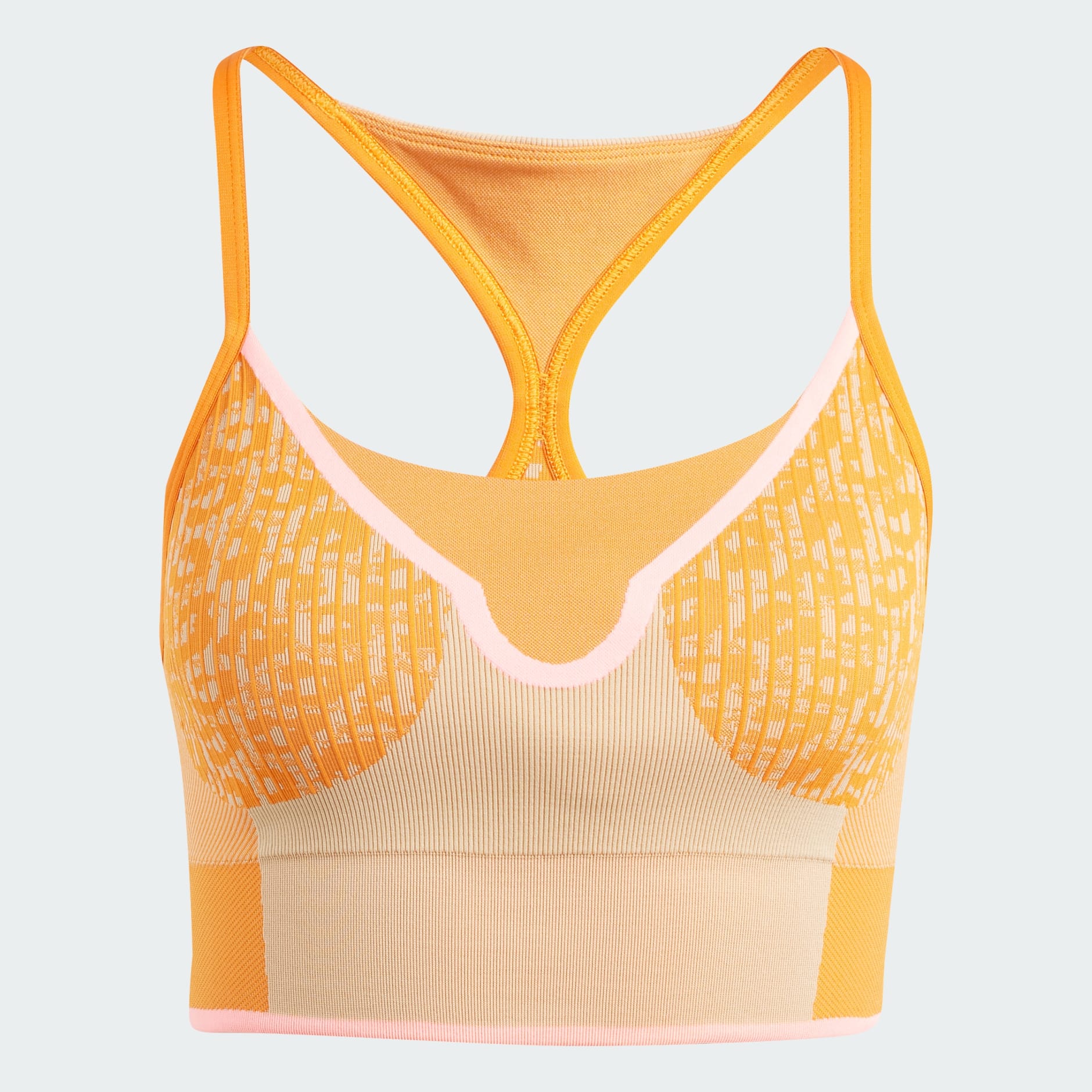 adidas adidas by Stella McCartney TrueStrength Seamless Medium-Support Yoga  Sports Bra - Orange