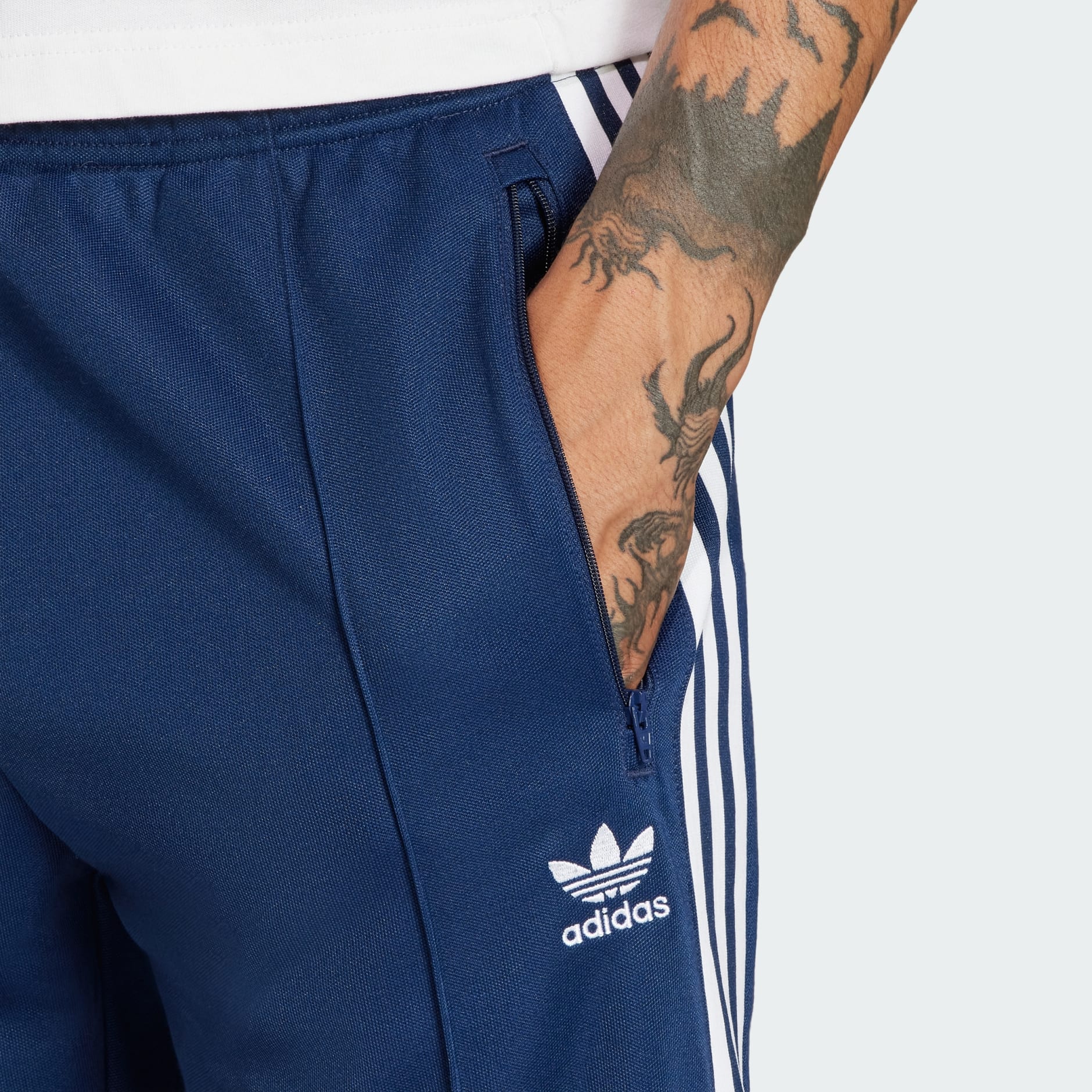 Adidas Women's Blue Version Slim Beckenbauer Track Pants