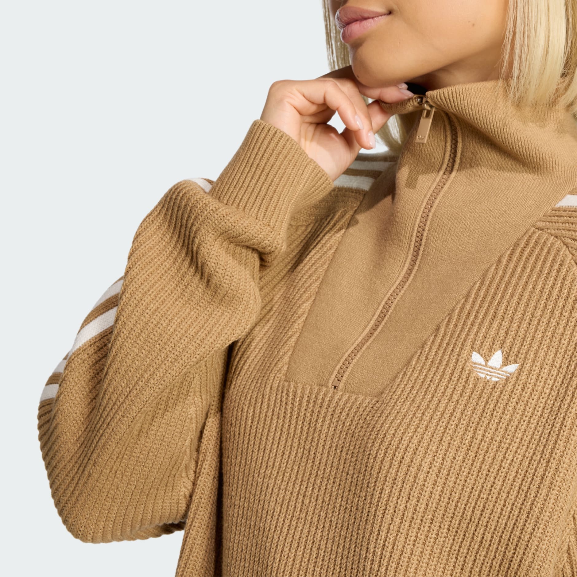 CLOTHING - ADIDAS ORIGINALS FUNNEL NECK QUARTER ZIP Sweatshirt