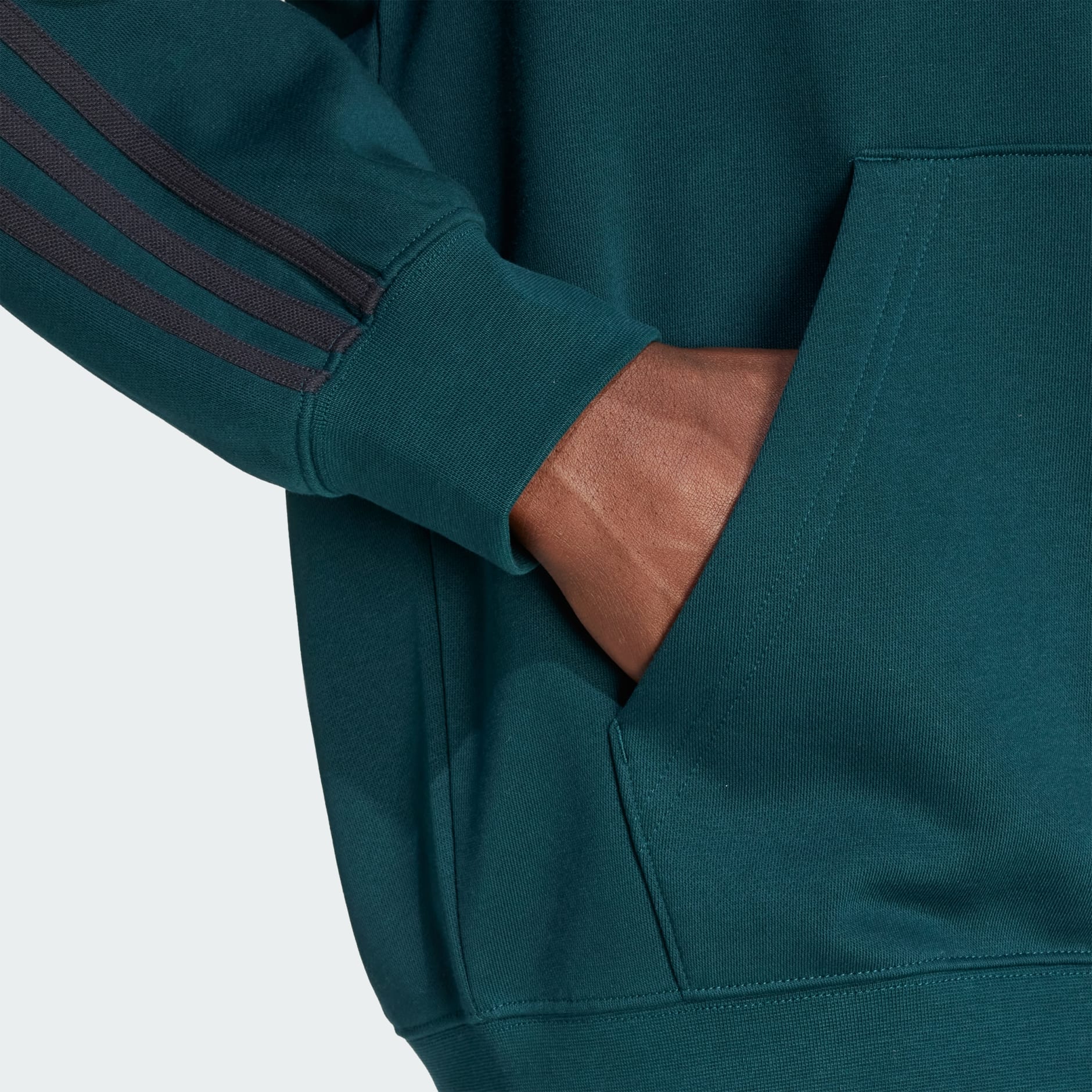 Hanorac supradimensionat adidas Adicolor, cu fermoar de sus p&acirc;nă jos