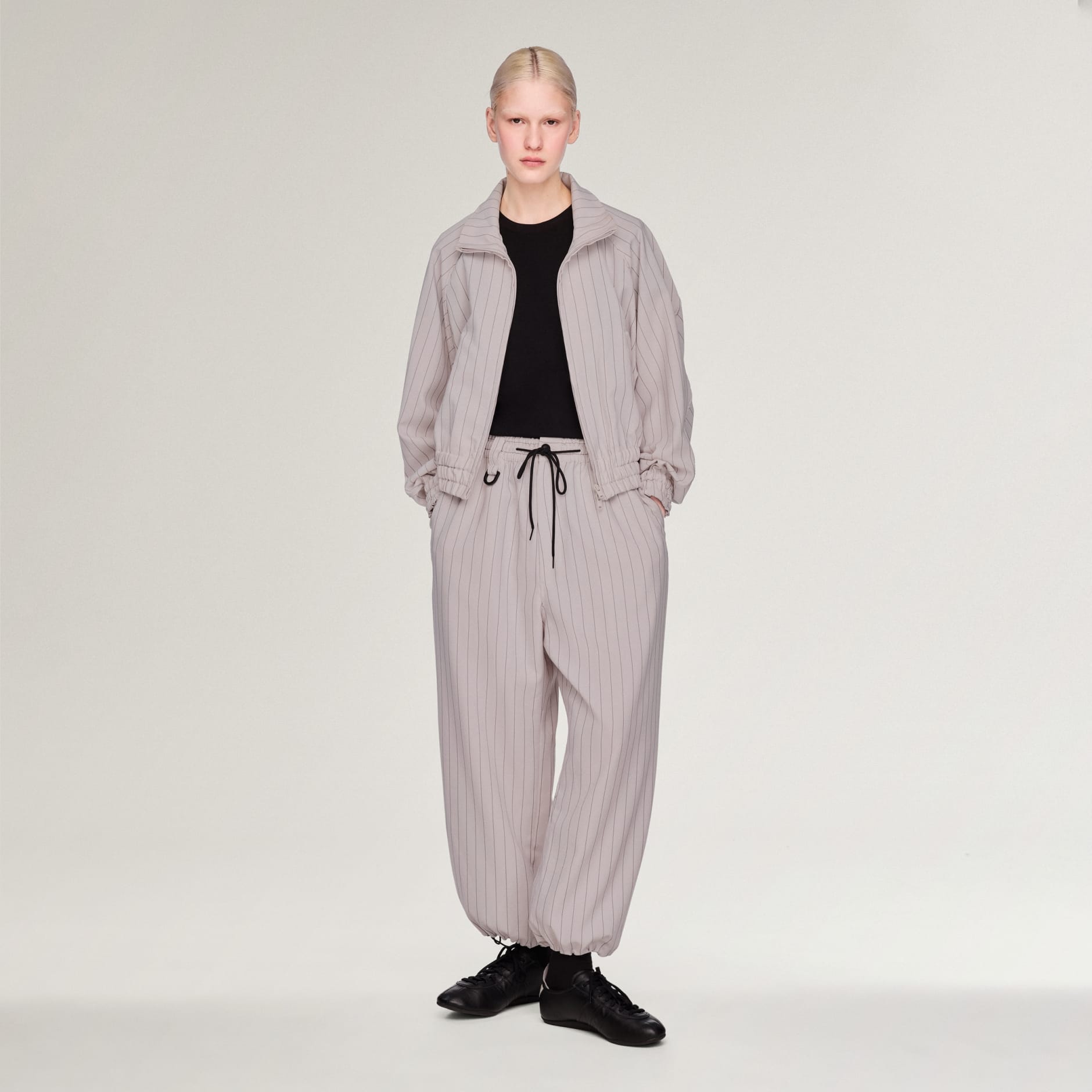 Y-3 SPORT UNIFORM PINSTRIPE TRACK PANTS