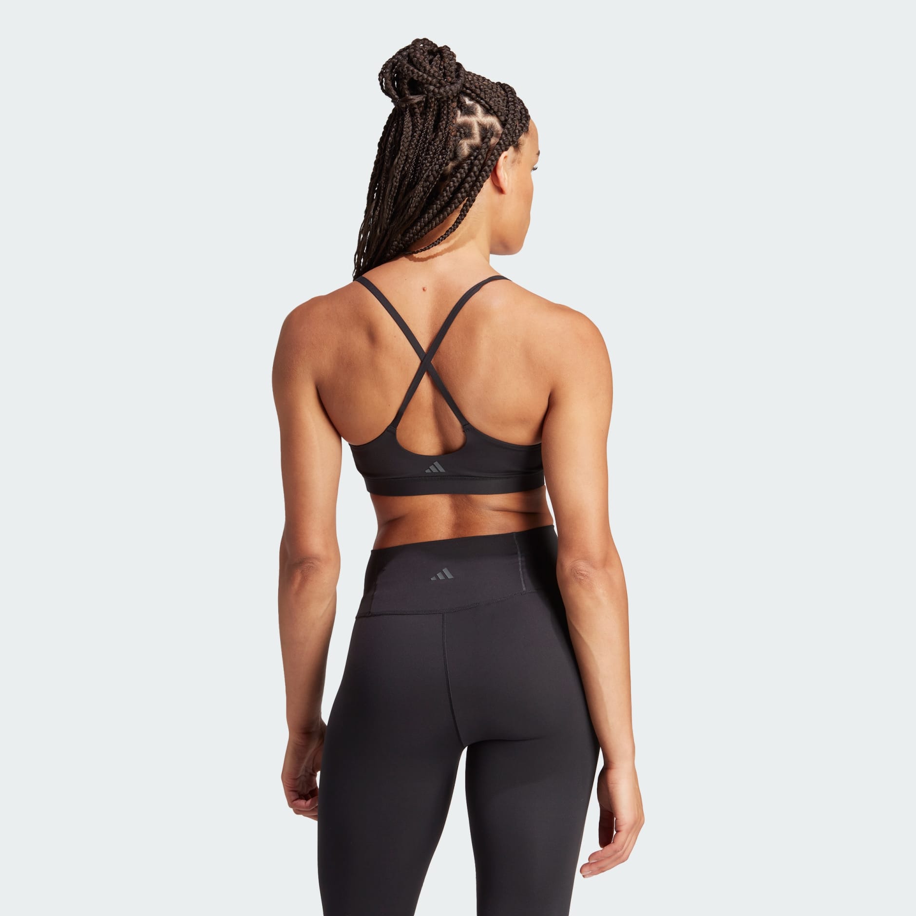 Black Sports Bralette for yoga with cross back straps – The Asanas®