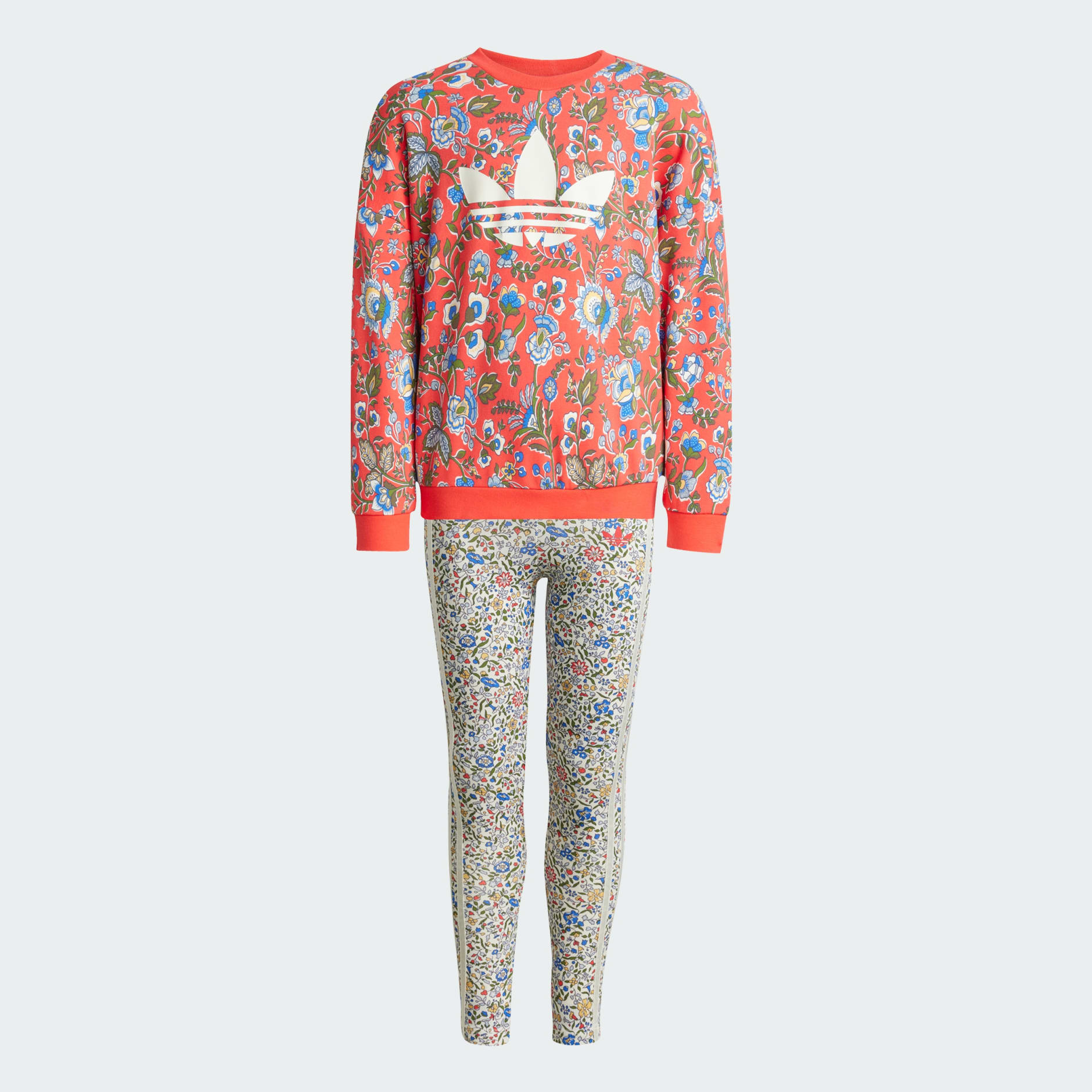 طقم adidas Originals x Liberty London للأطفال مكون من كنزة وبنطال ضيّق