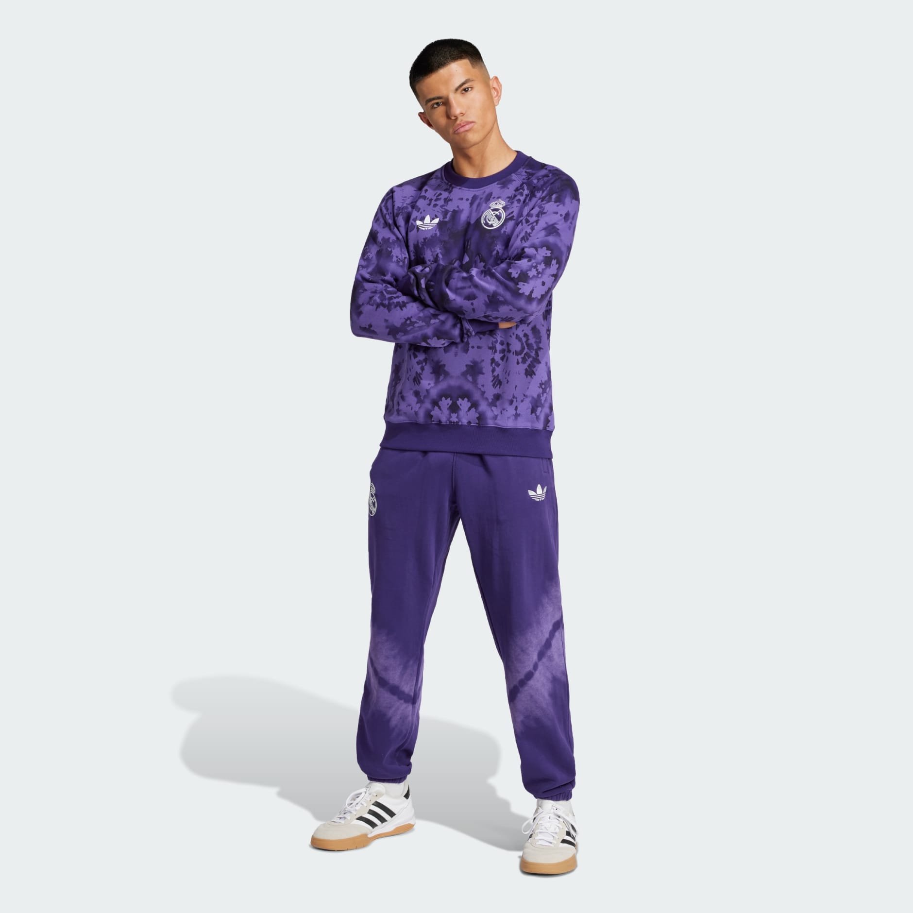 adidas Real Madrid CNY Crew Sweatshirt - Purple | adidas UAE