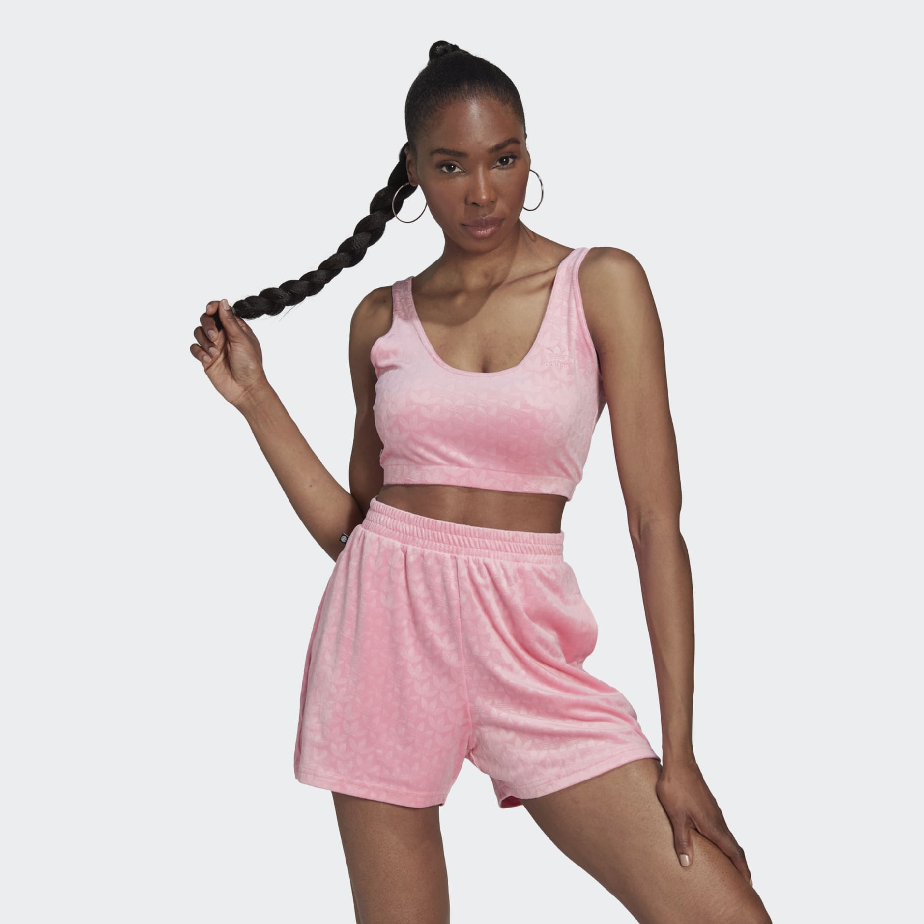 Clothing - Velvet Bra Top - Pink
