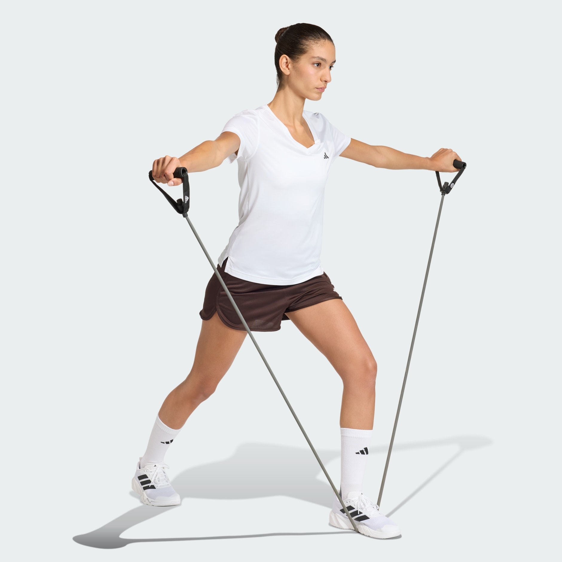 Tricou cu guler in V Workout Essentials