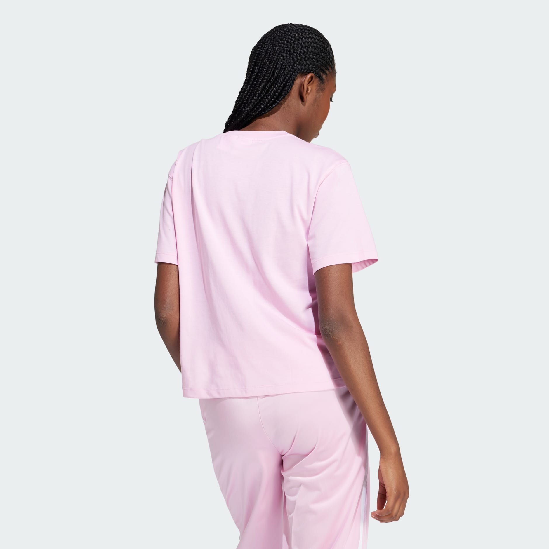 adidas Adicolor Trefoil Boxy Tee - Pink | adidas UAE