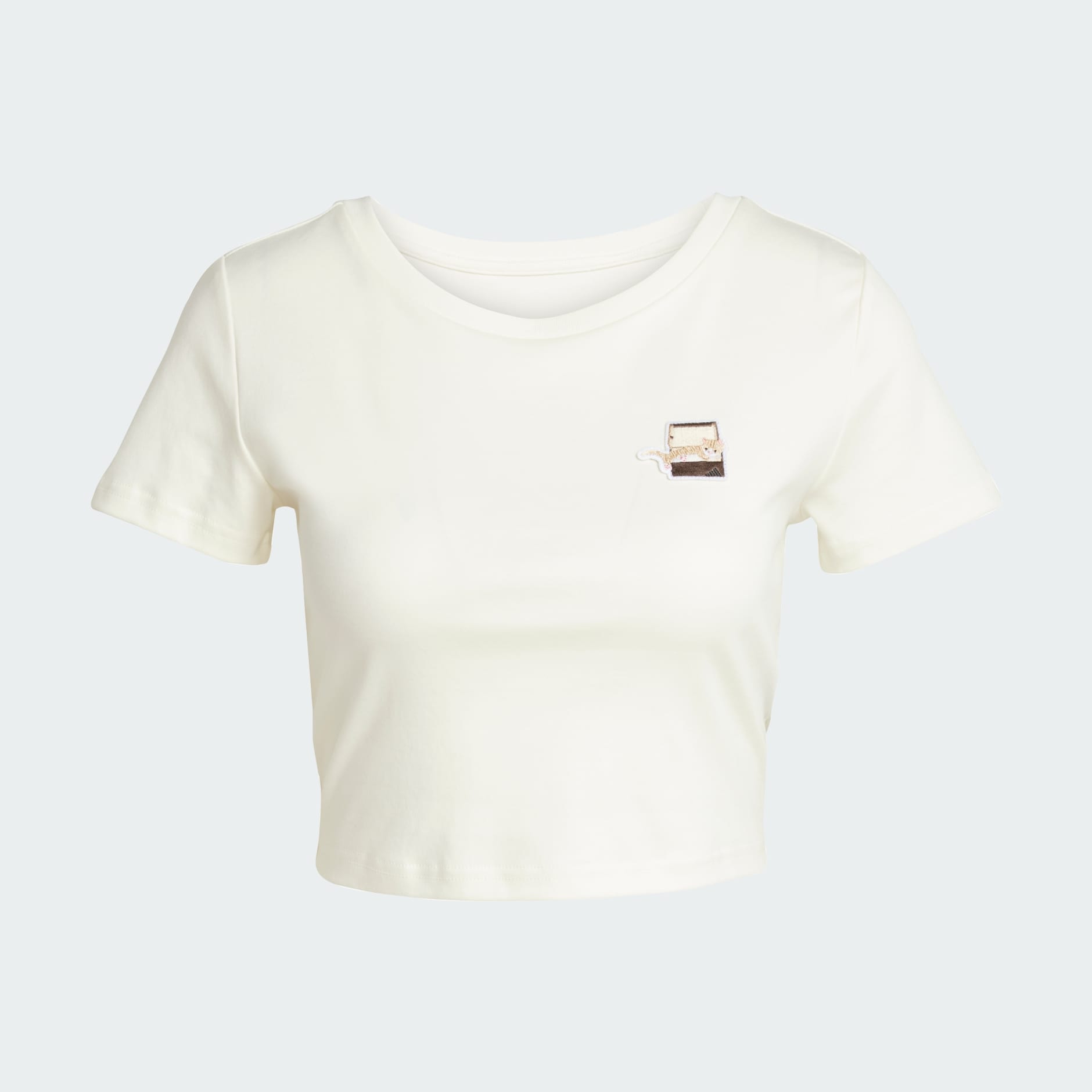 Cat Patch Cropped Graphic Tee