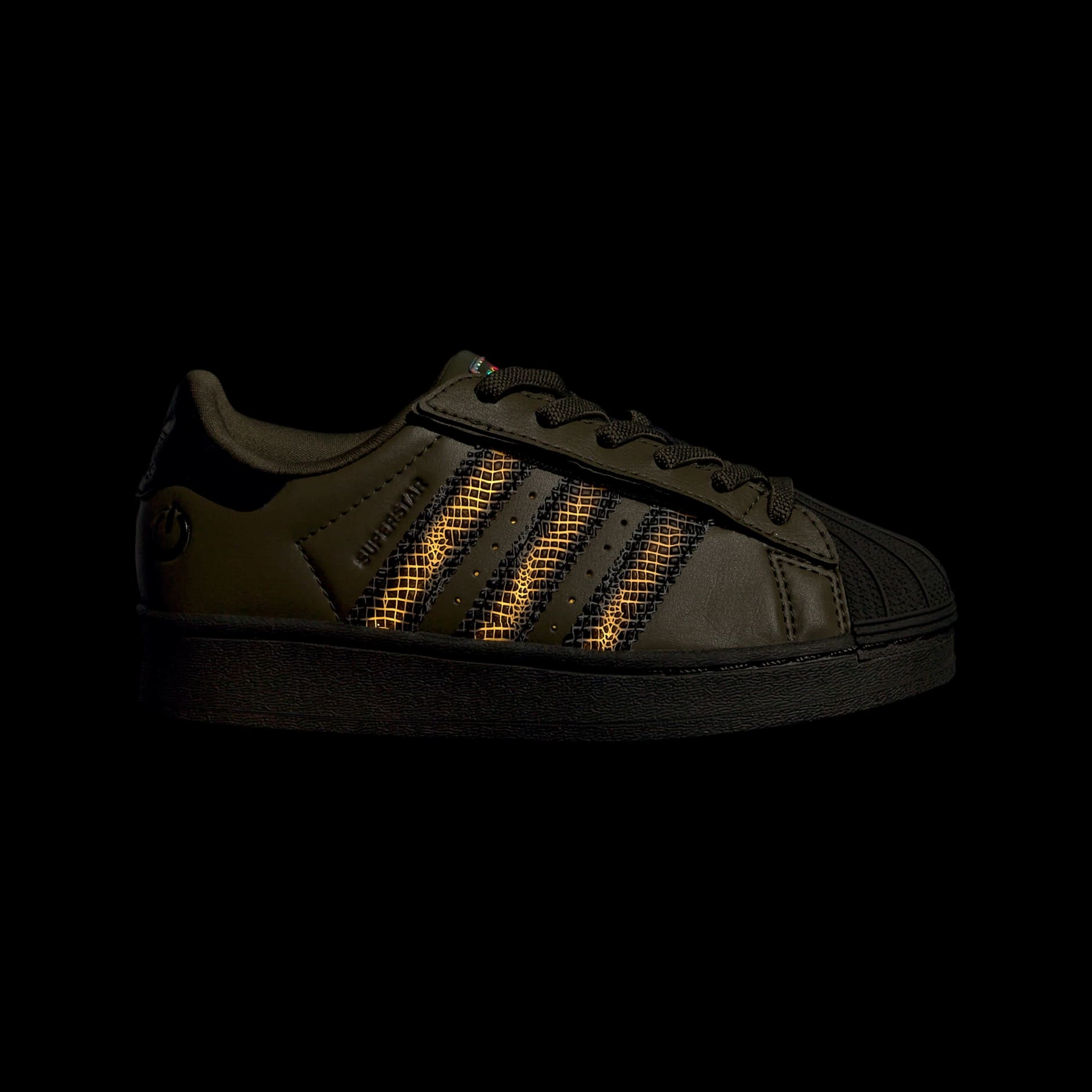 SUPERSTAR LED LIGHTS COMFORT CLOSURE ELASTIC LACE SHOES