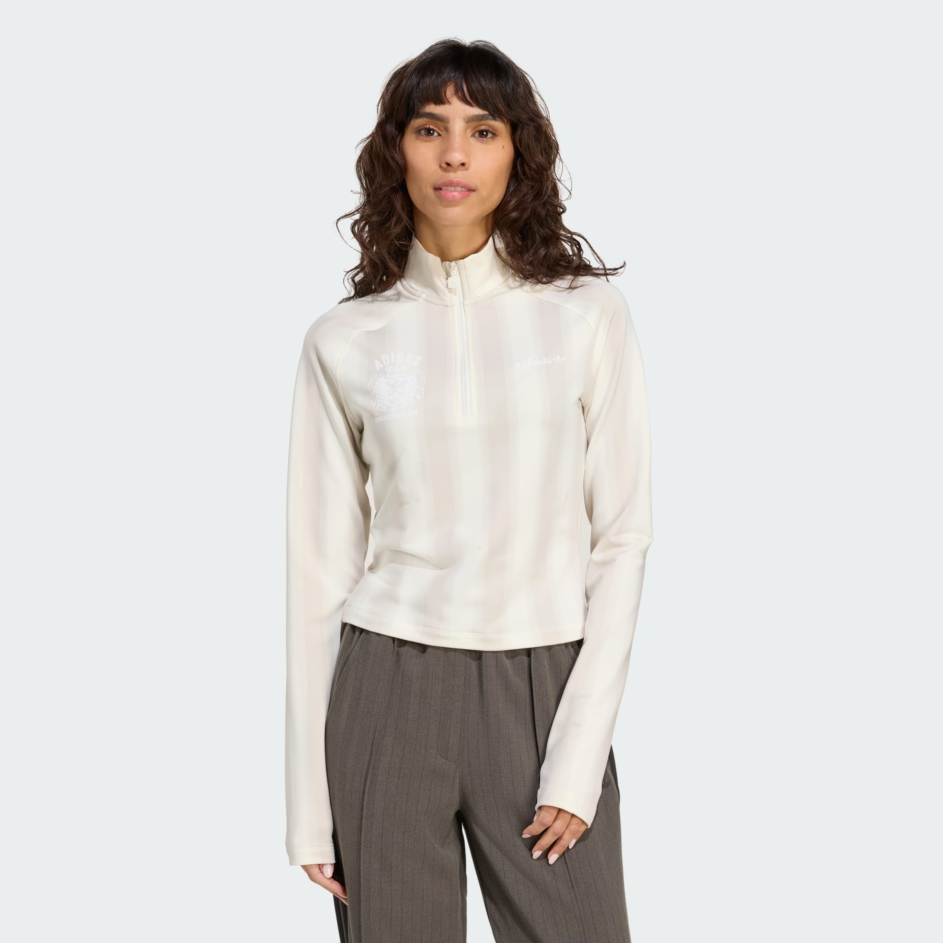 Half-Zip Graphic Football Long-Sleeve Top