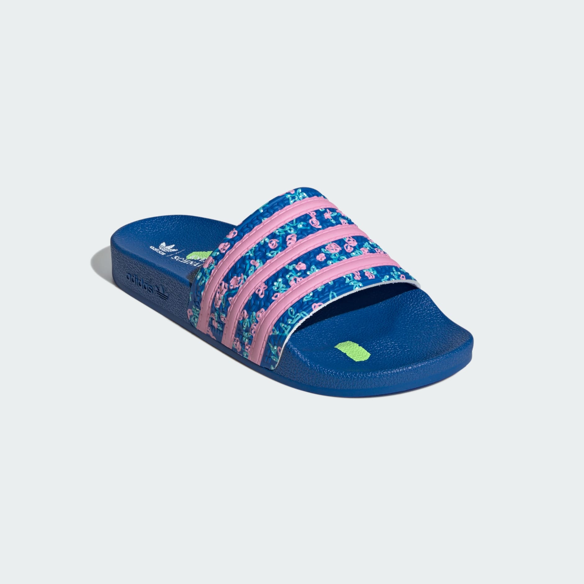 Adidas slides women blue on sale