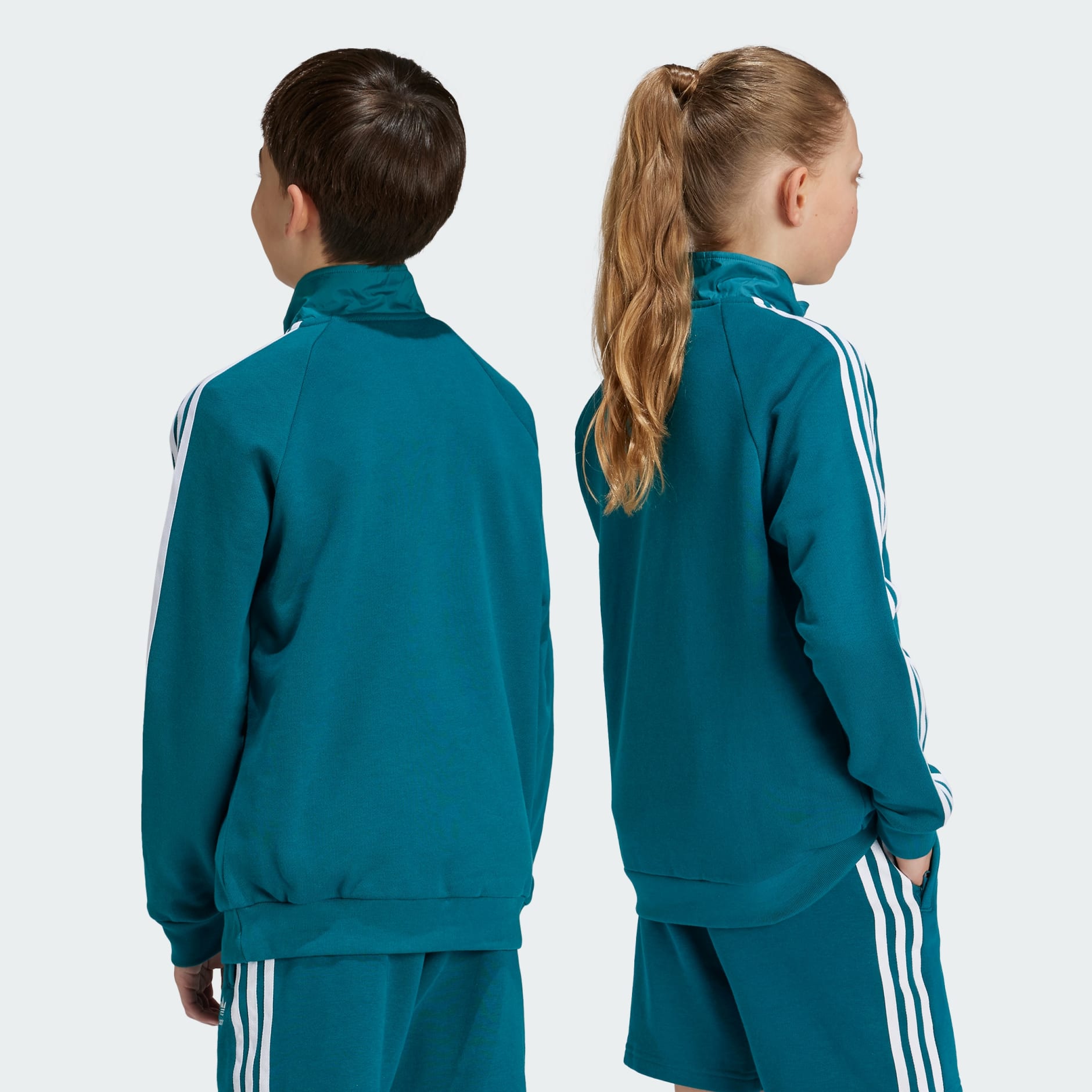 Kids Clothing Trefoil Crew Sweatshirt Kids Turquoise adidas Saudi Arabia