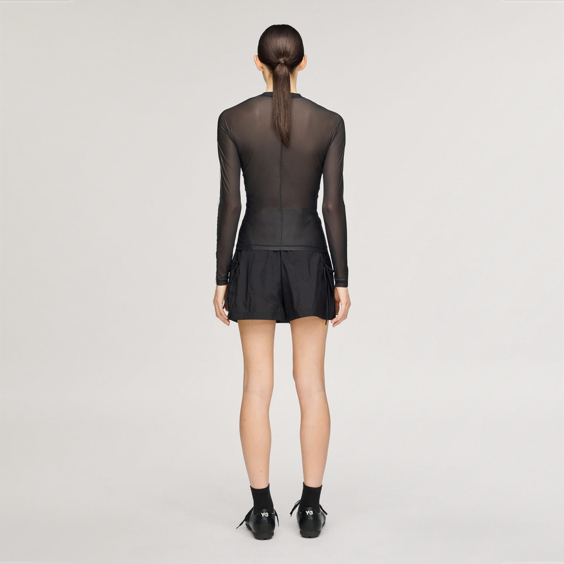 TRICOU CU M&Acirc;NECĂ LUNGĂ Y-3 MESH FITTED