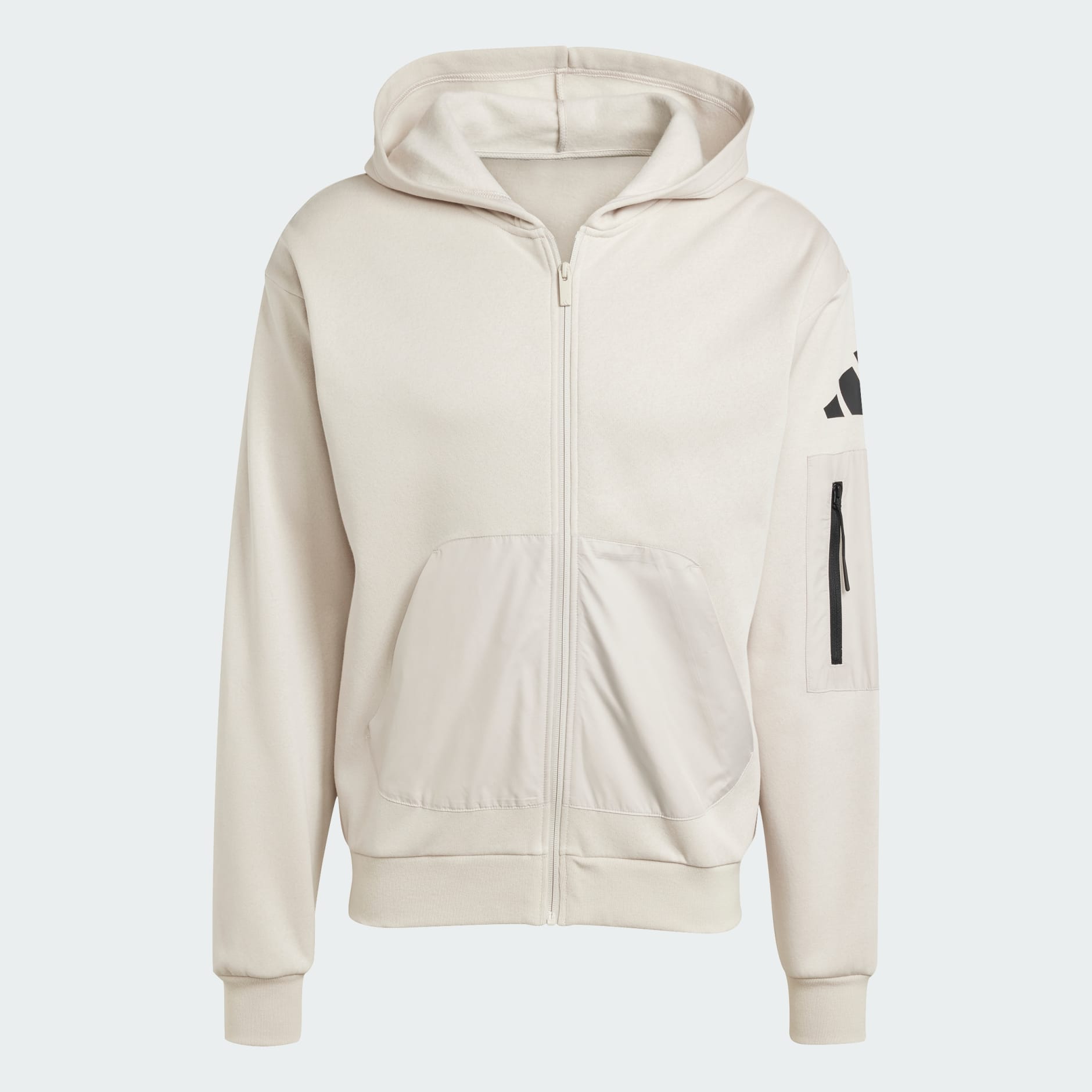 adidas City Escape Fleece Full-Zip Hoodie - Beige | adidas LK