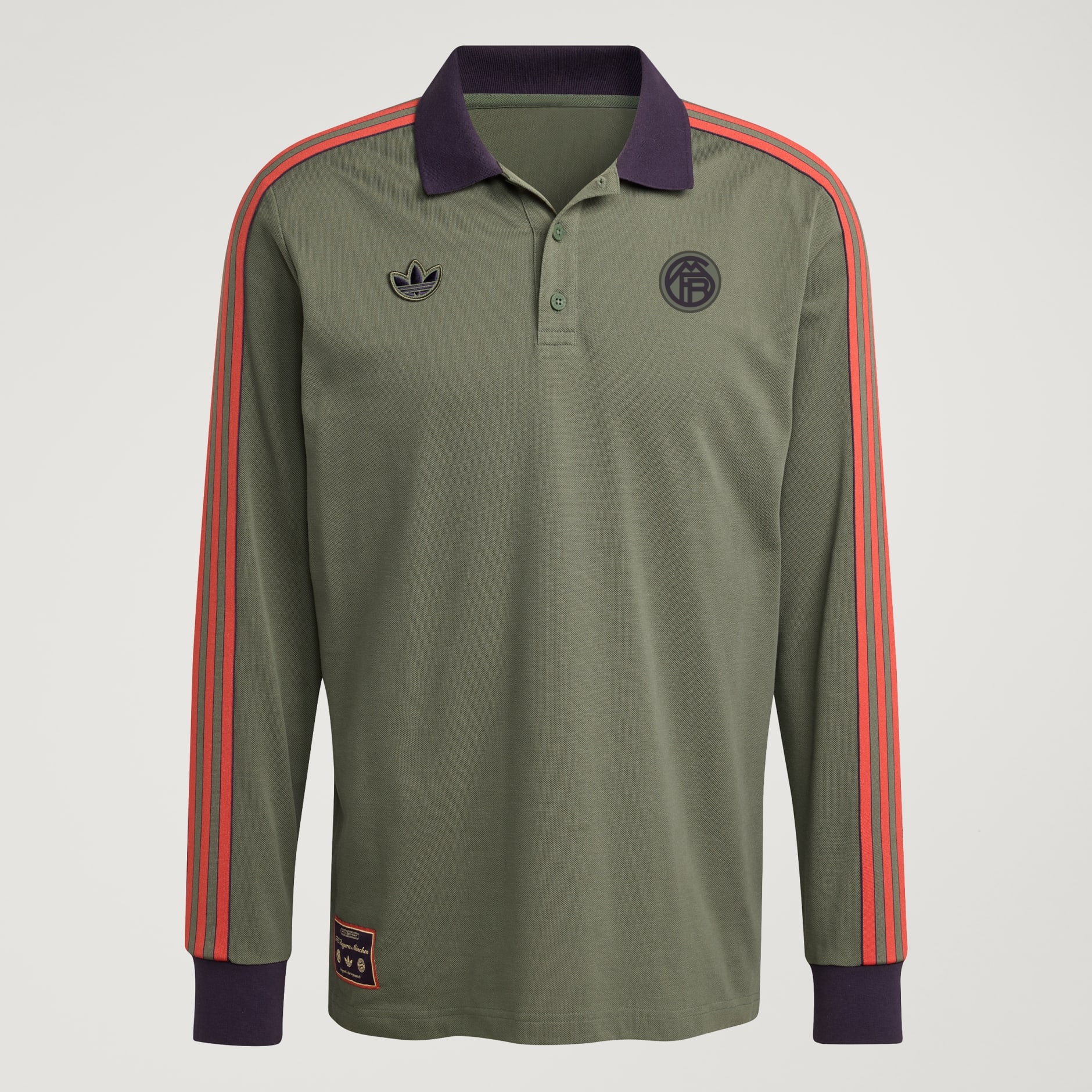 Tricou polo FC Bayern Terrace Icons cu m&acirc;necă lungă