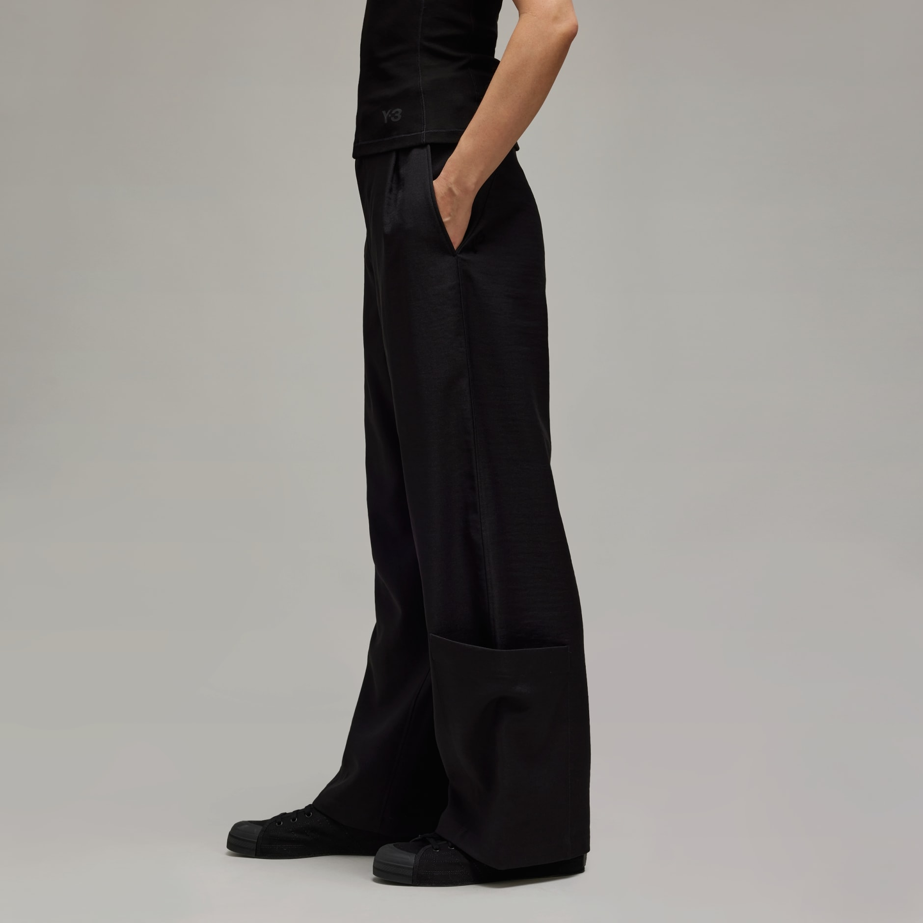 Y-3 Sport Uniform Wide Leg Pants - Black | adidas Hong Kong