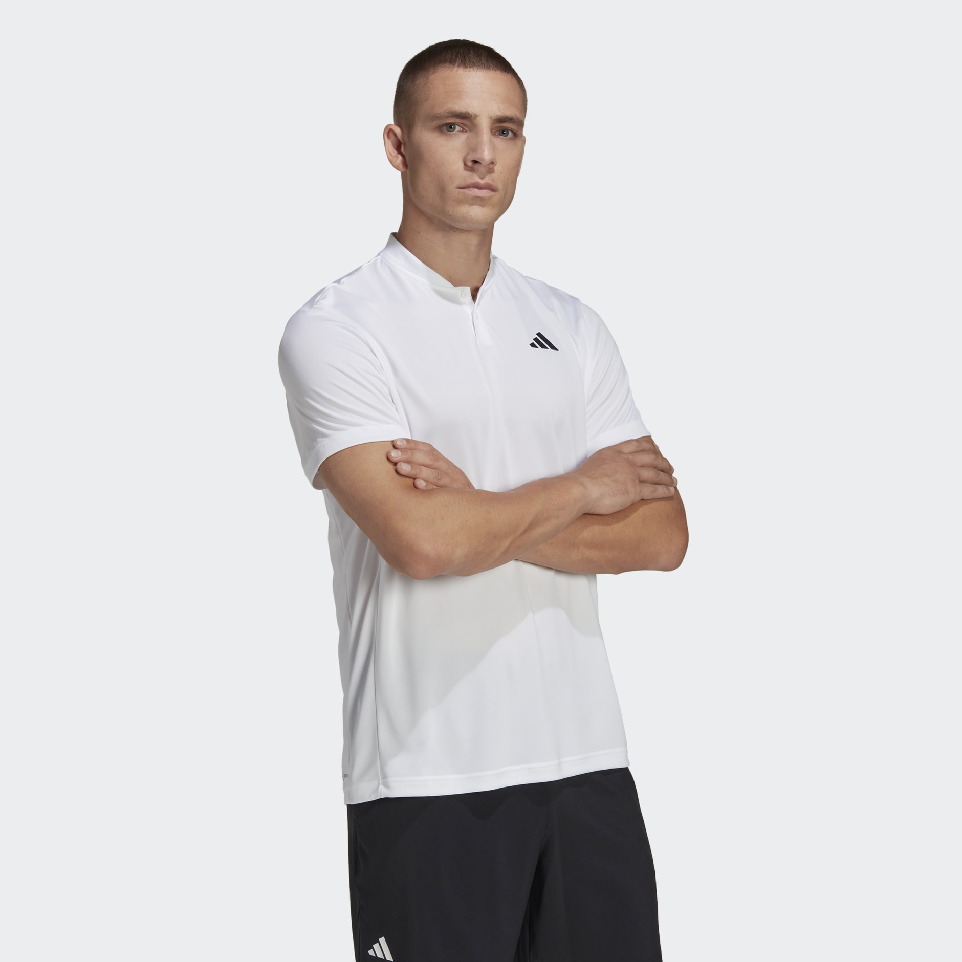 Clothing - Club Tennis Henley Shirt - White | adidas South Africa