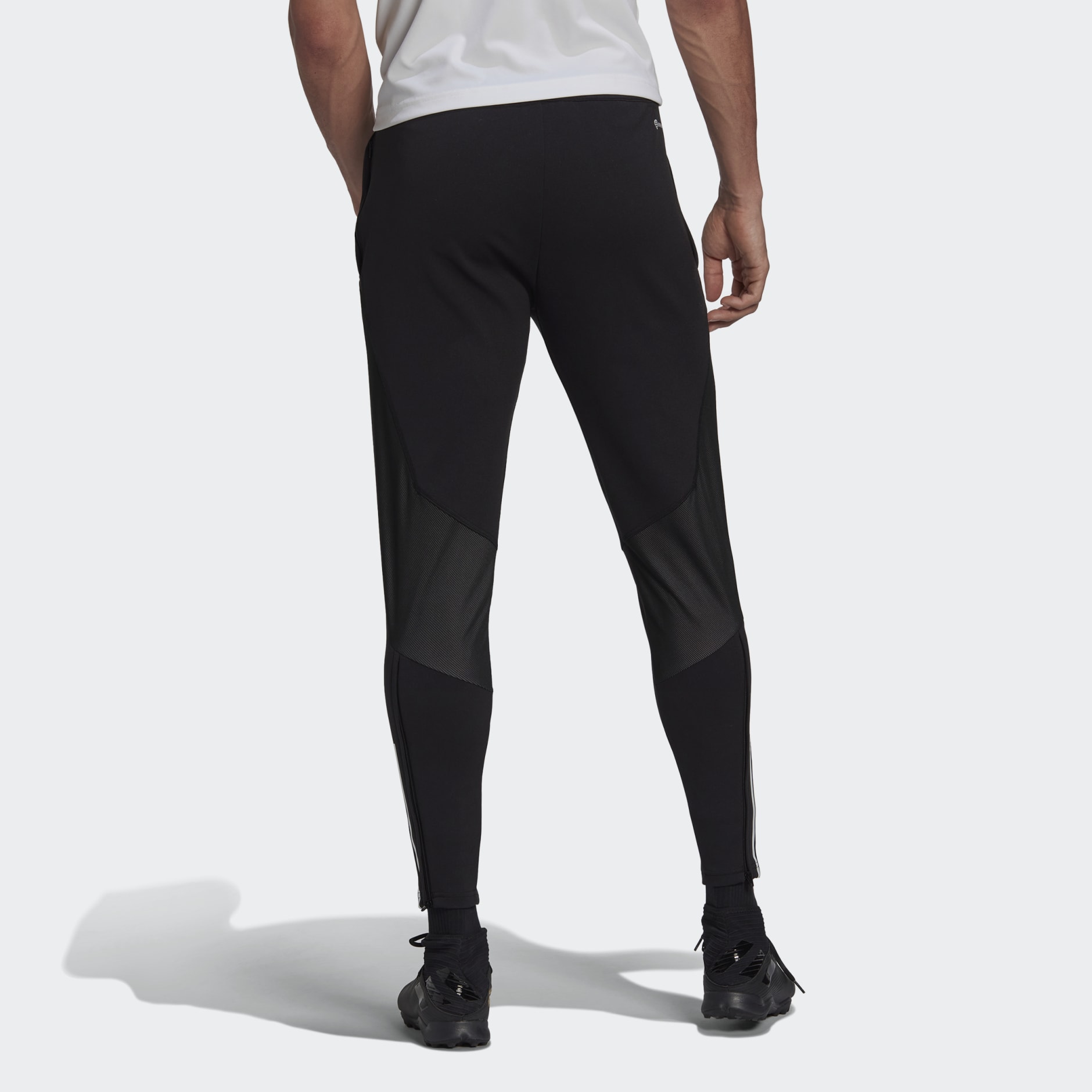adidas Essentials French Terry Tapered Cuff Logo Pants - Black | adidas LK