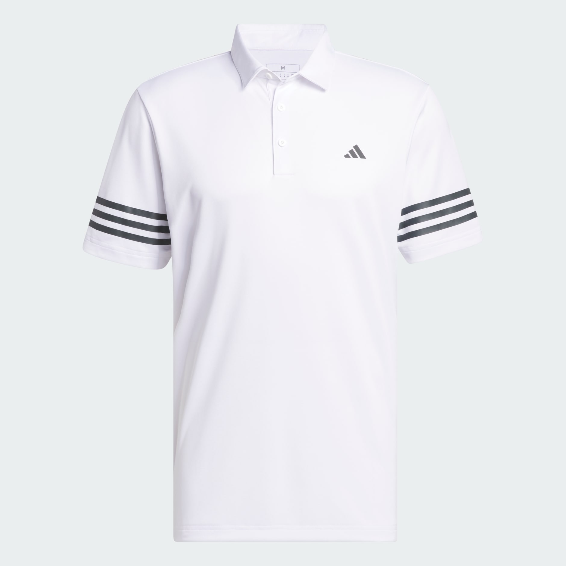 Adidas three stripe golf shirts on sale