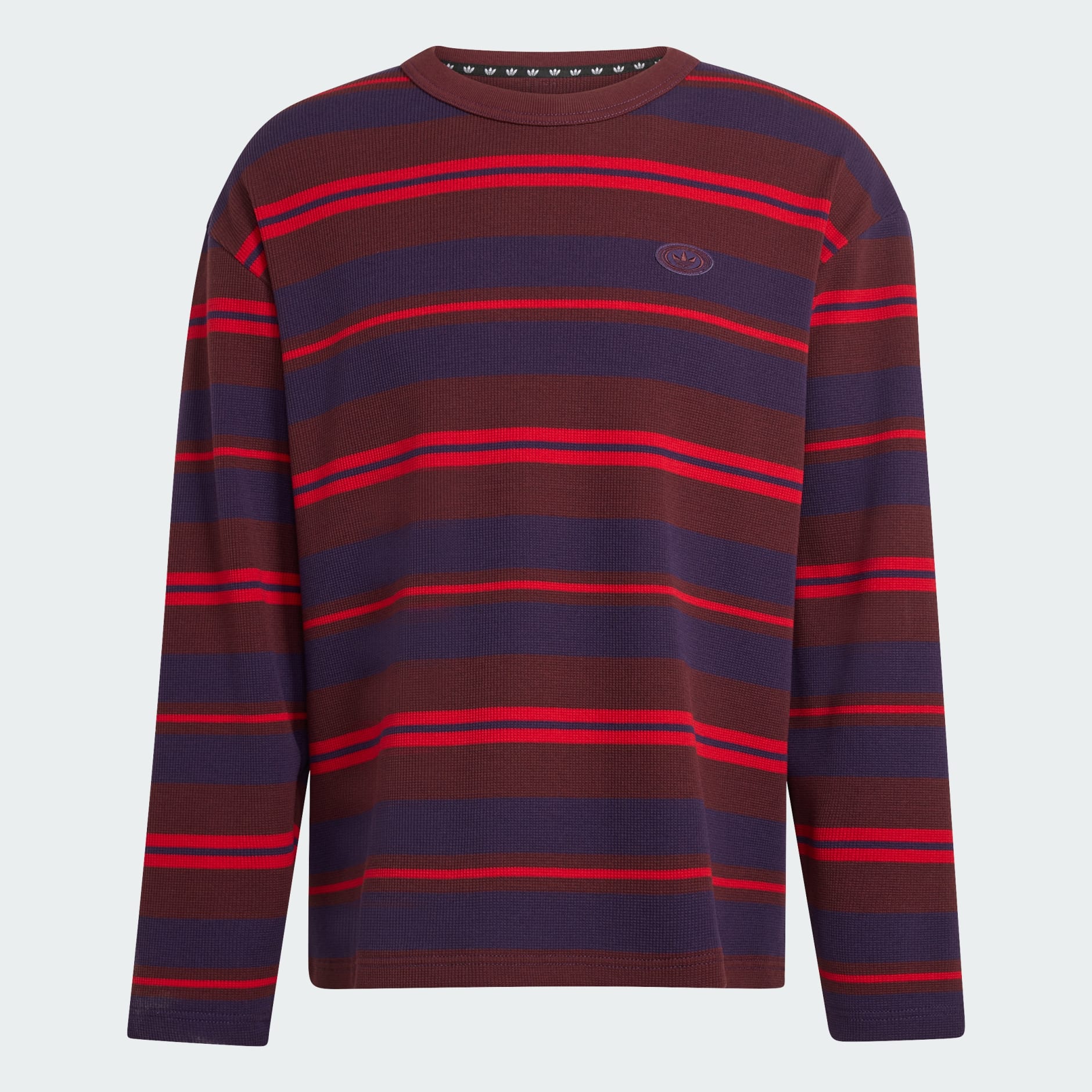 90 年代另類運動長袖條紋窩夫格 T 裇