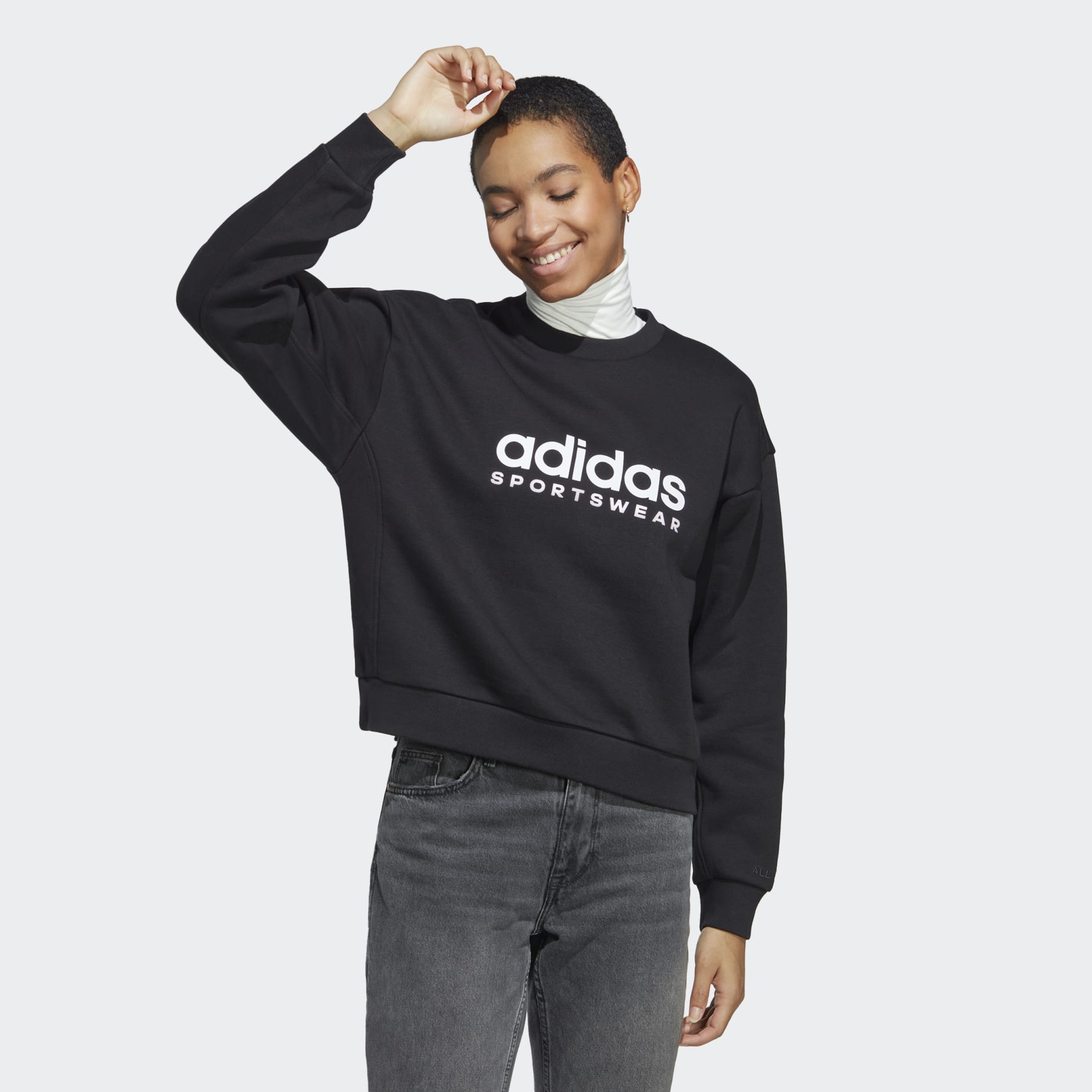 Women\'s Clothing - Black Oman - ALL Sweatshirt | Graphic Fleece SZN adidas