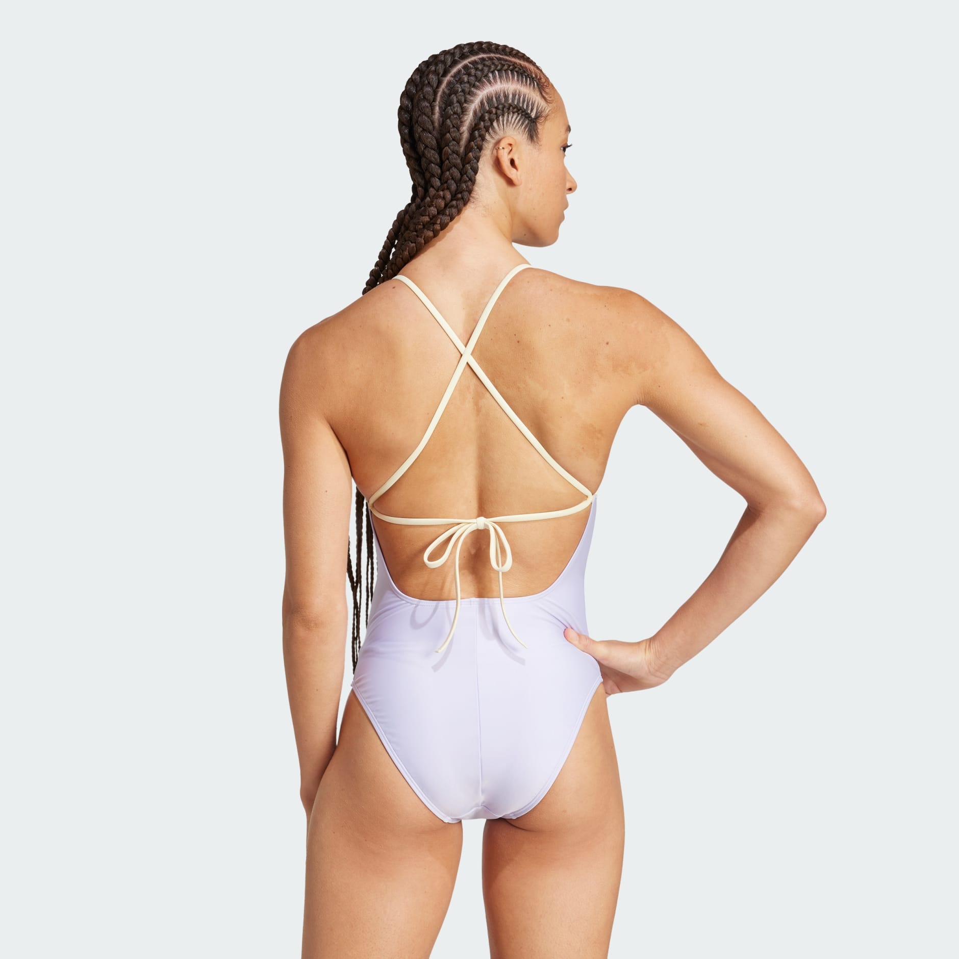 Padded Colorblock X-Back Swimsuit