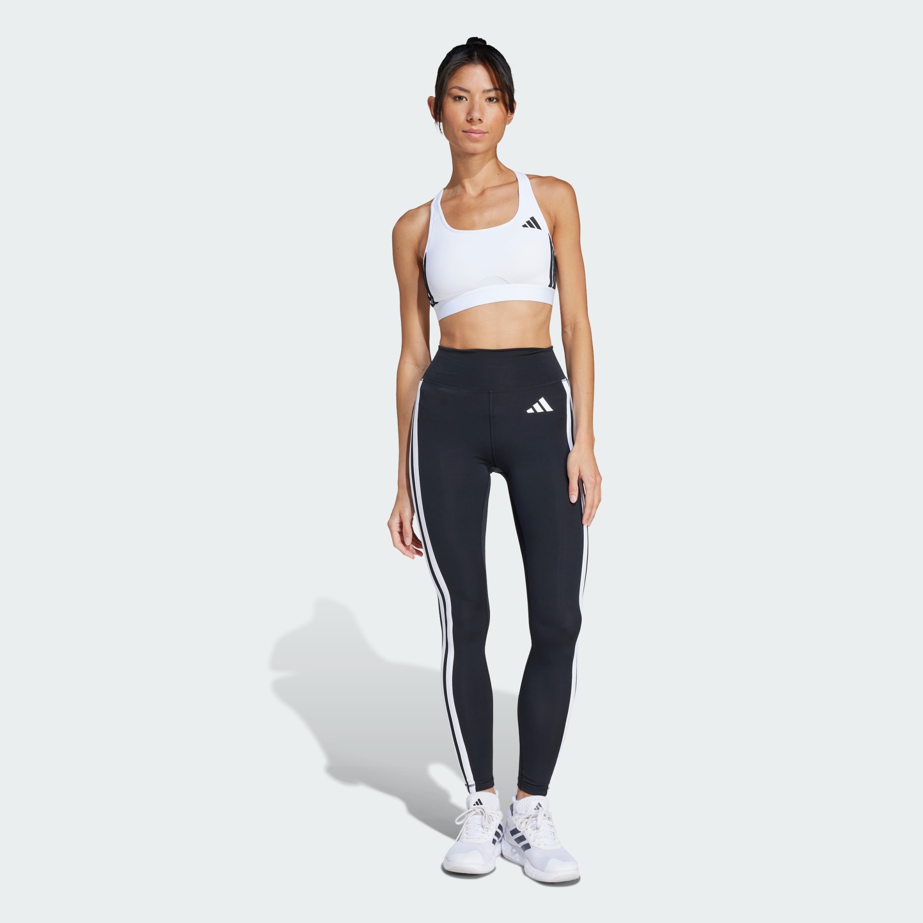Powerreact Train Medium-Support 3-Stripes Bra