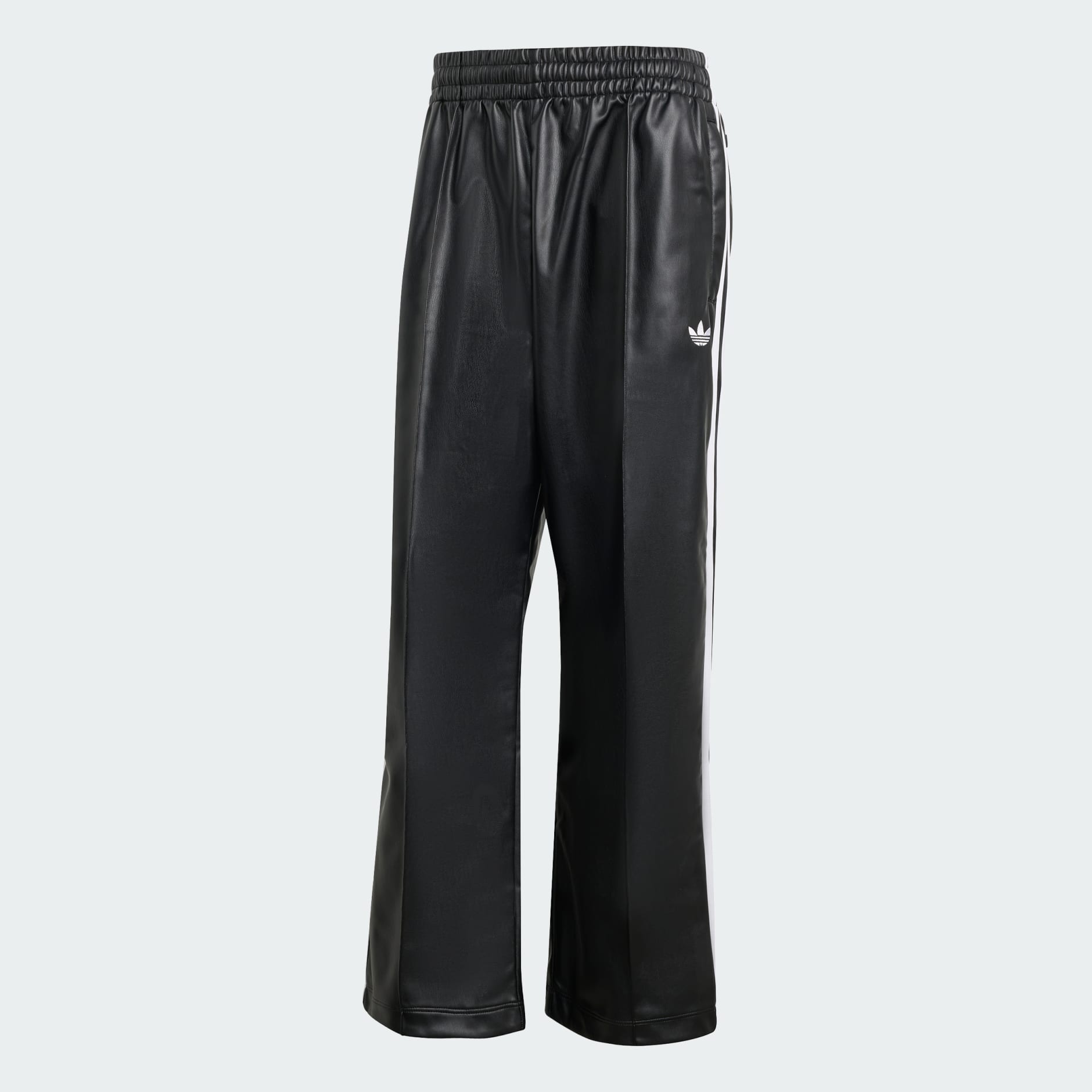 Pantaloni largi adidas x Jeremy Scott, din piele artificială